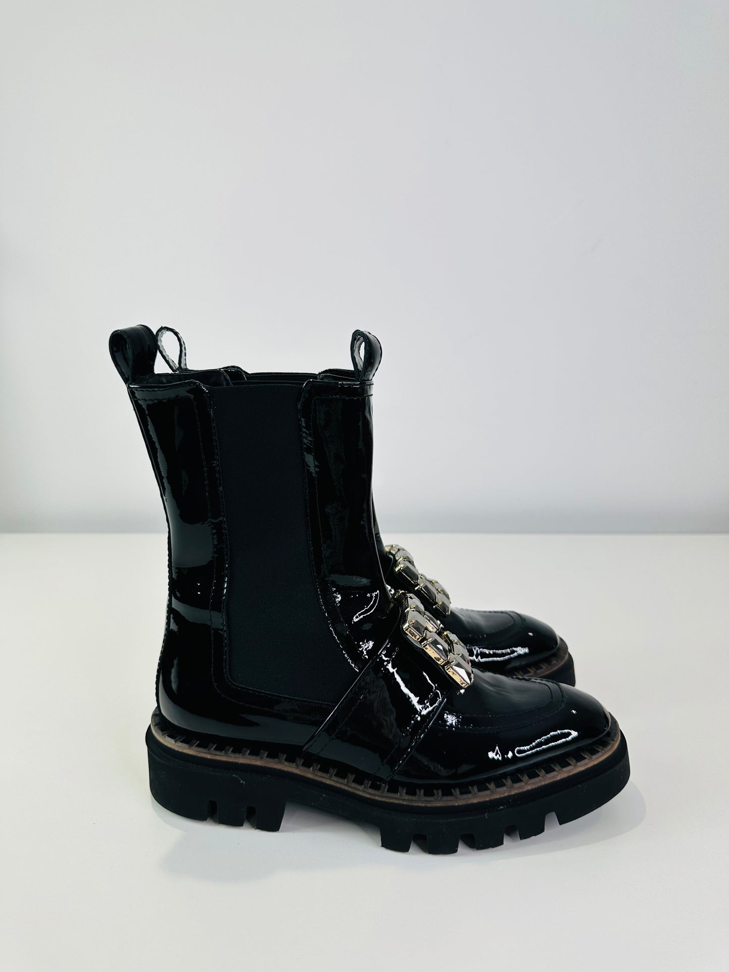 Patent Leather Fabulous Boots - Size 38