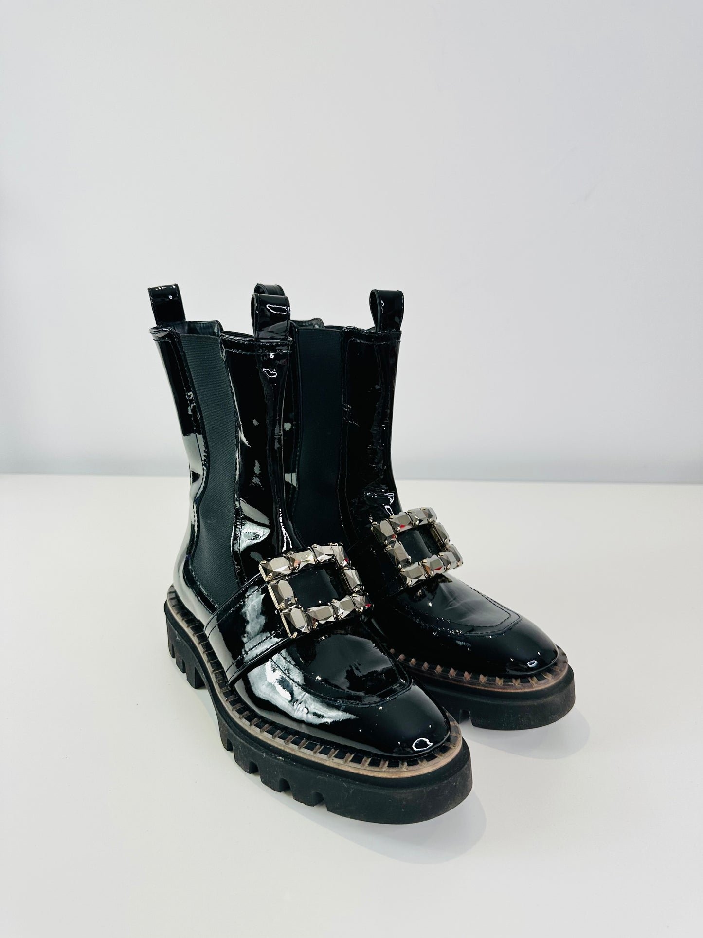 Patent Leather Fabulous Boots - Size 38