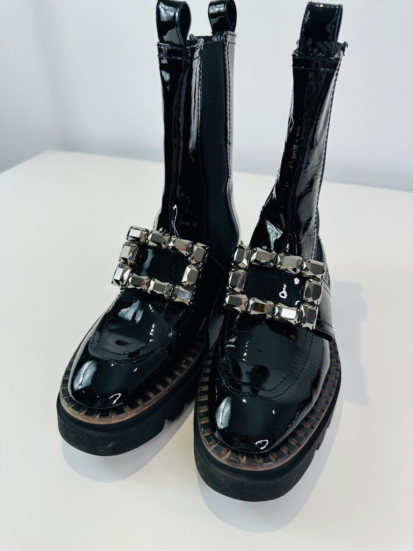 Patent Leather Fabulous Boots - Size 38