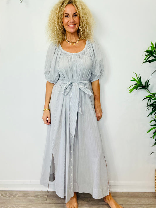 Striped Cotton Dress - Size L