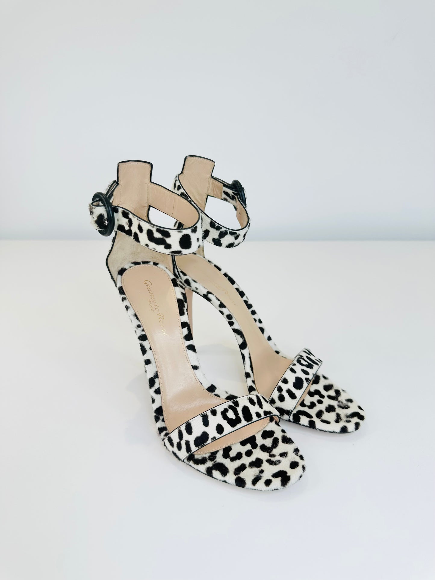 Leopard Print Portofino Sandals - Size 37.5