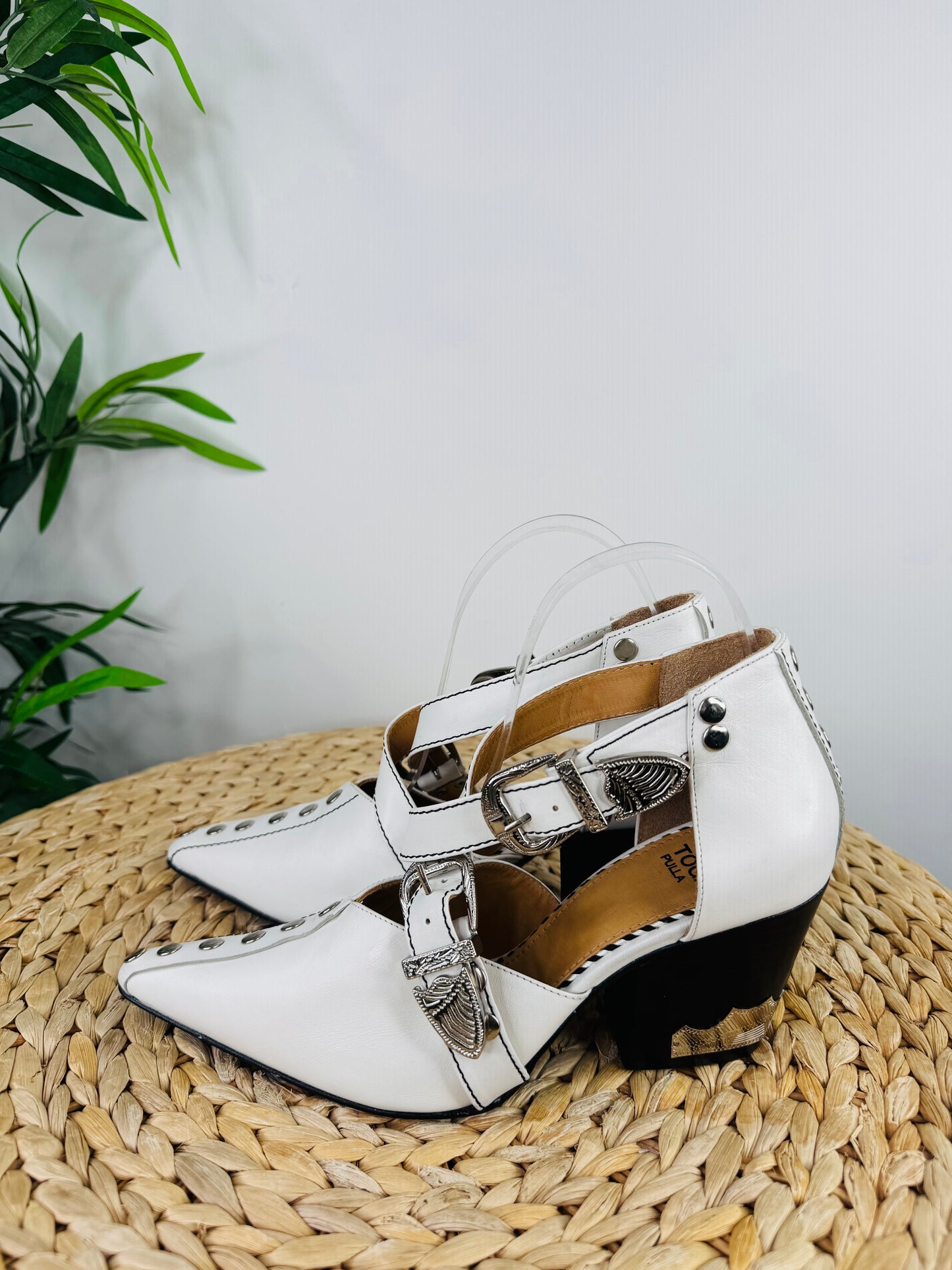 Studded Leather Heels - Size 38.5