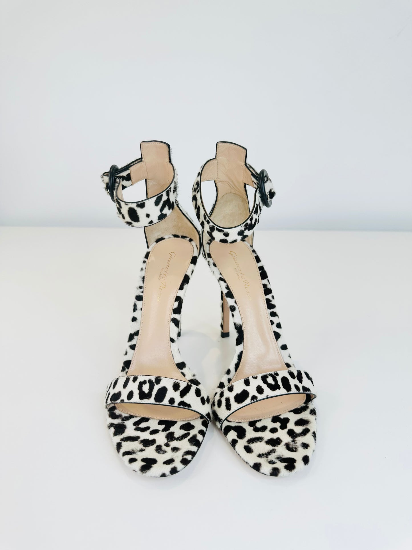 Leopard Print Portofino Sandals - Size 37.5