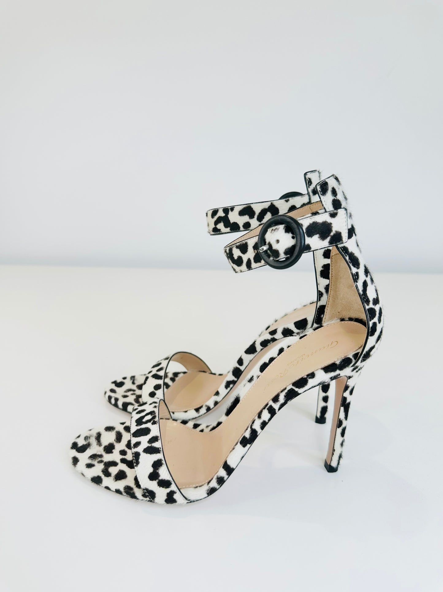 Leopard Print Portofino Sandals - Size 37.5