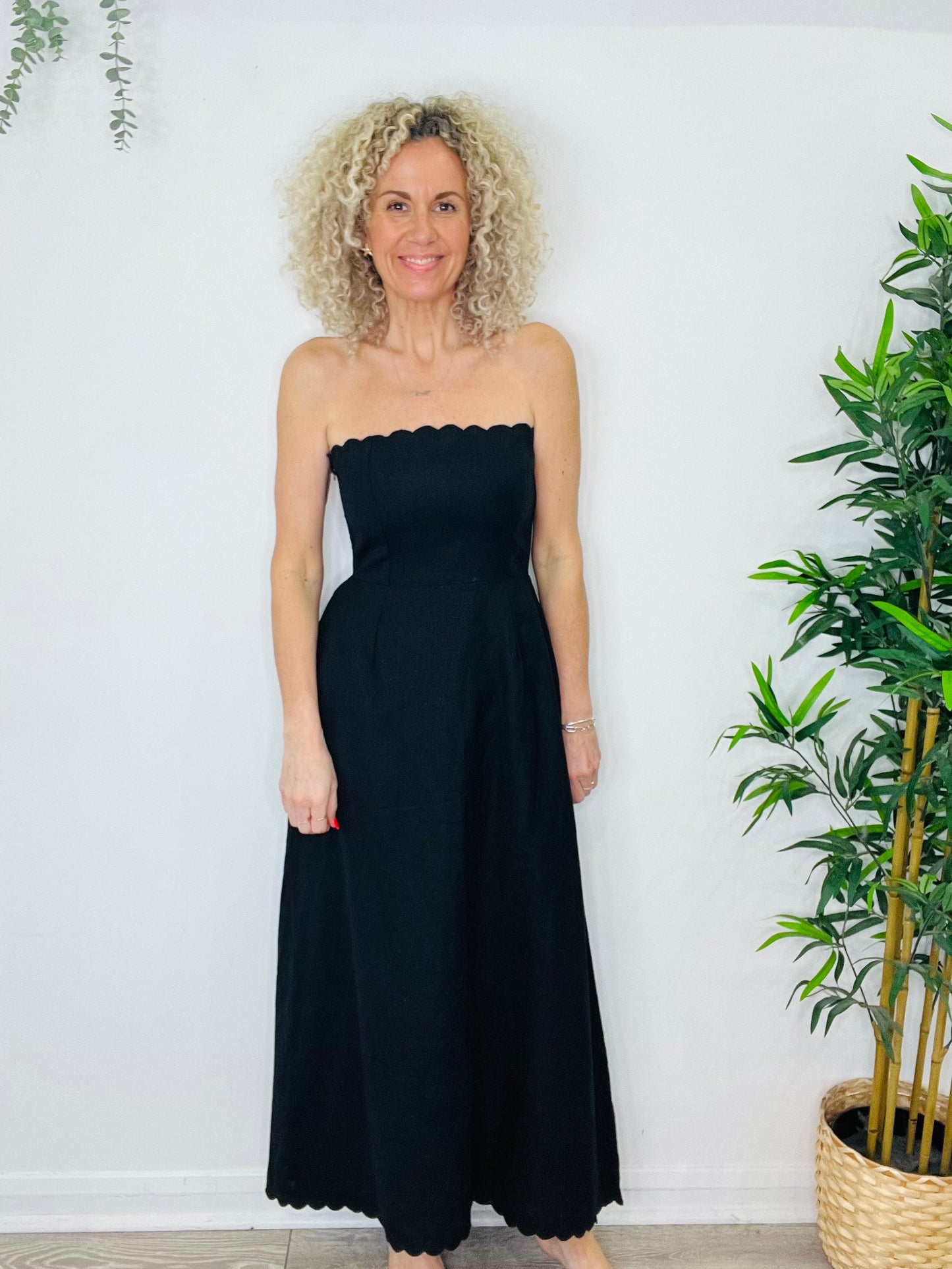 Strapless Linen Dress - Size M