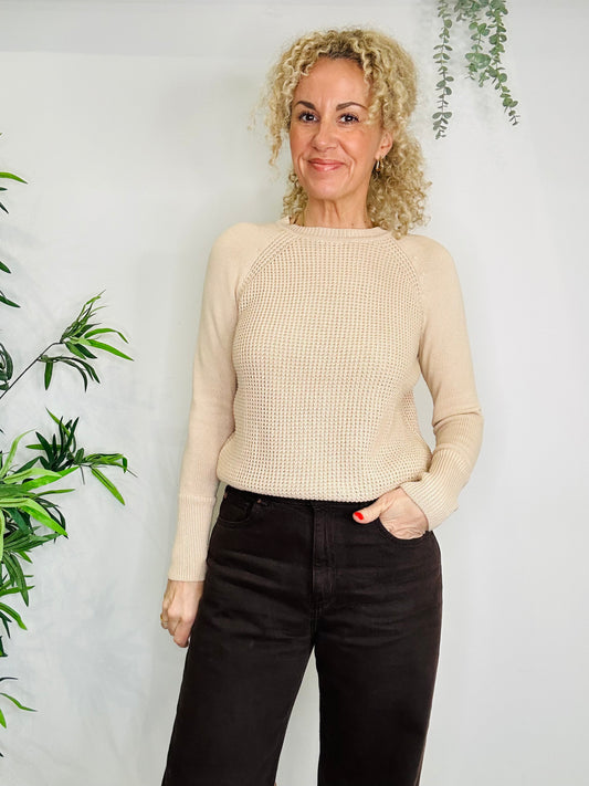 Knitted Cotton Jumper - Size XS