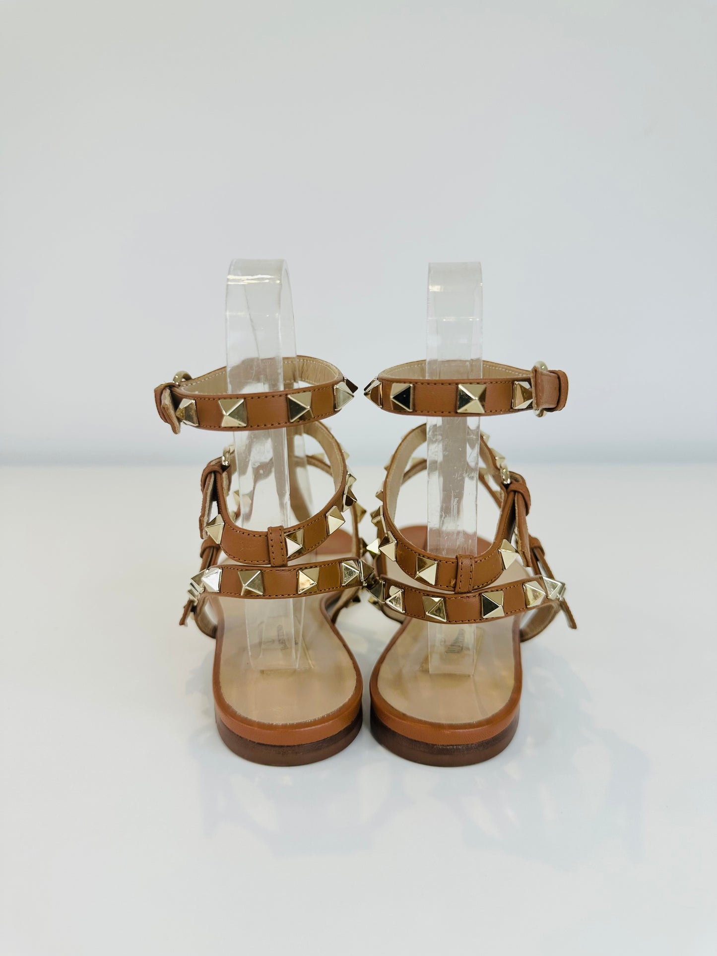 Leather Rockstud Sandals - Size 38