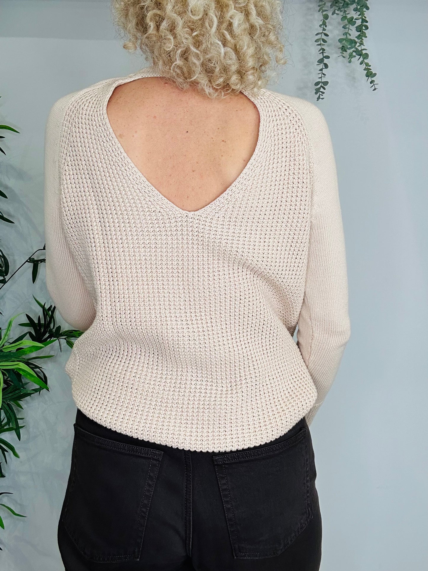 Knitted Cotton Jumper - Size XS