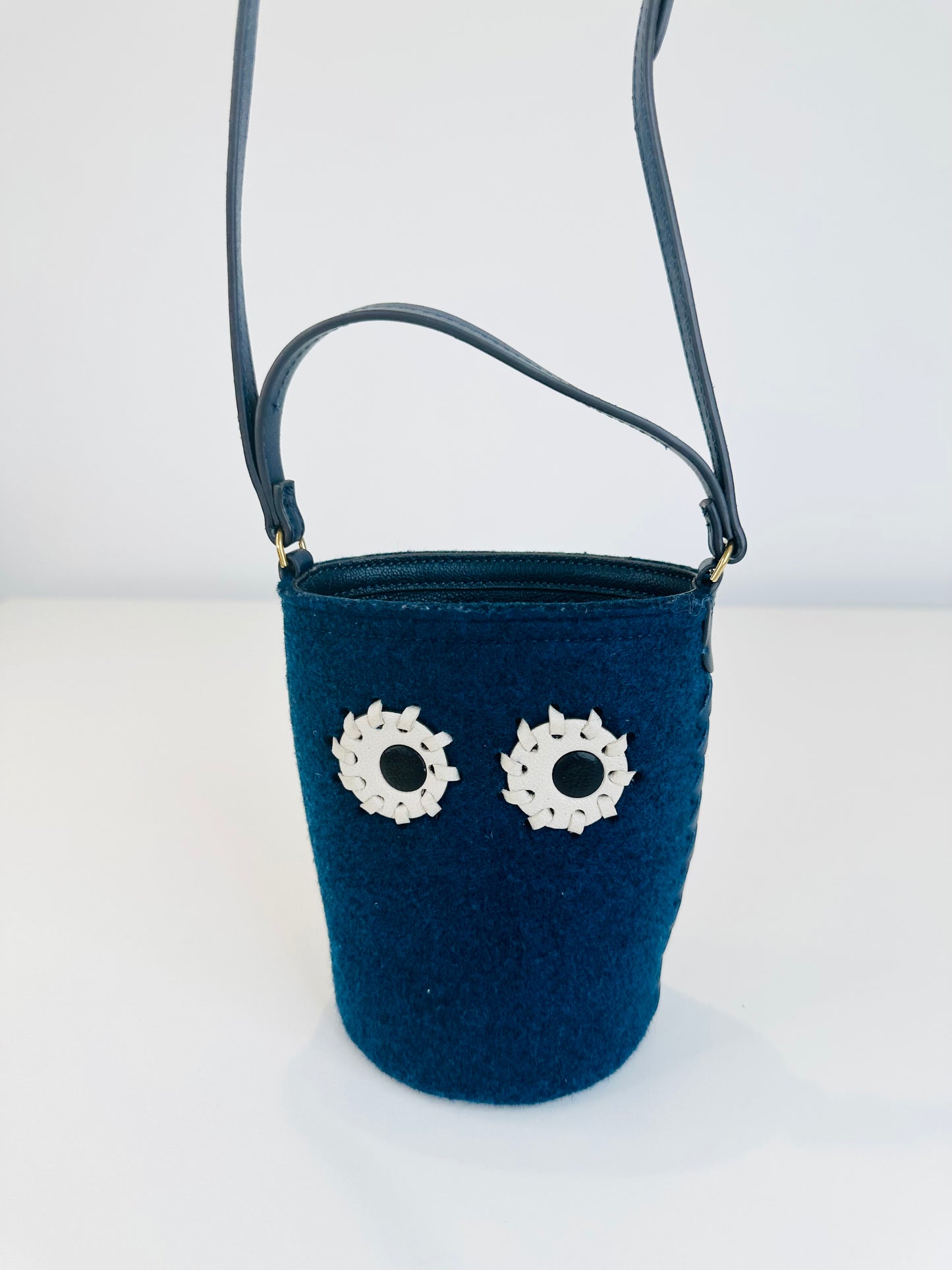 Mini Felt Eyes Crossbody Bag