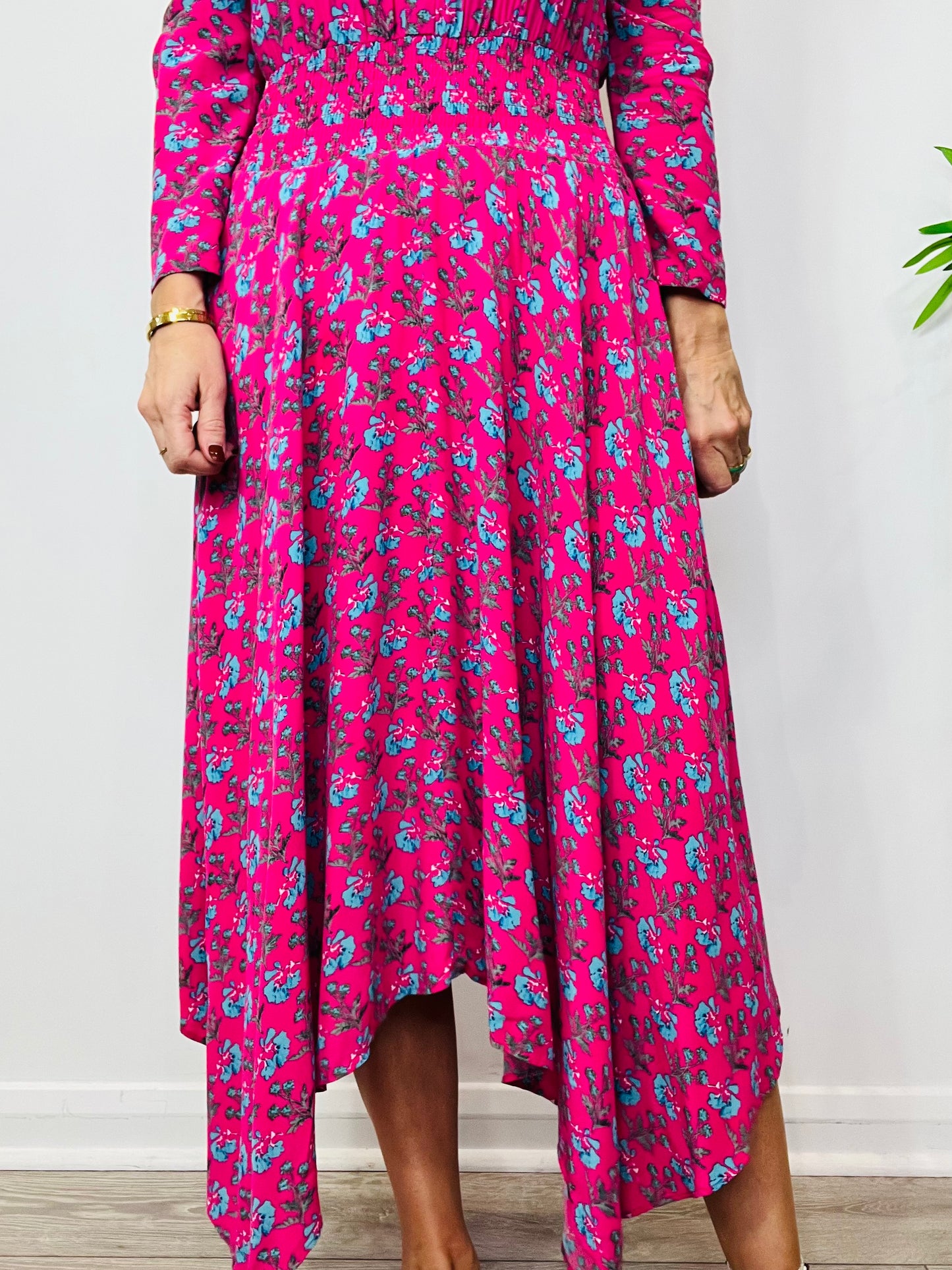 Floral Asymmetric Dress - Size 2