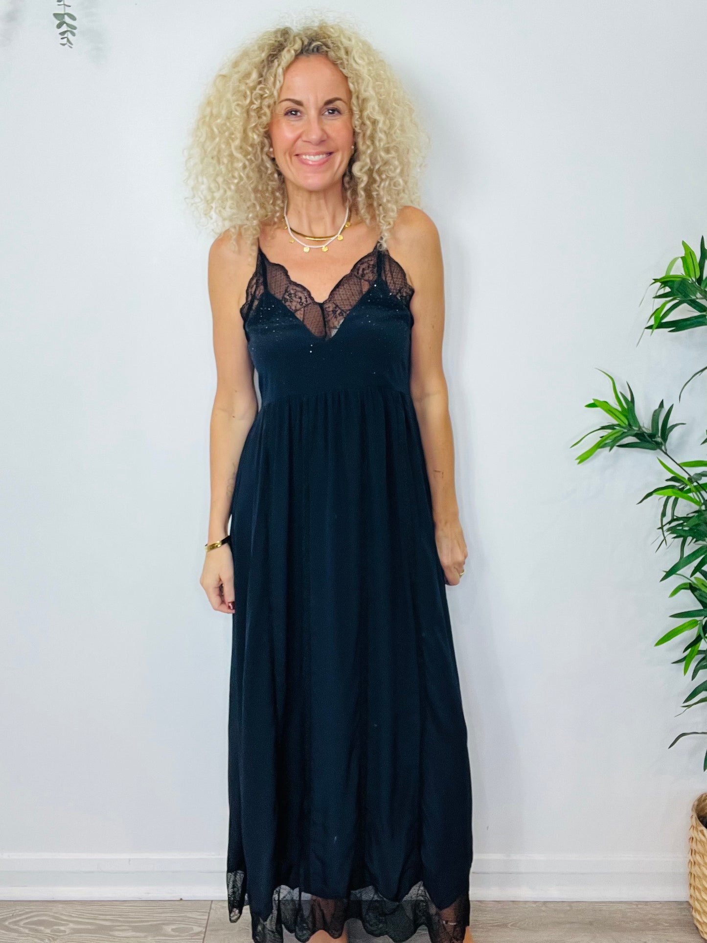 Silk Maxi Dress - Size S