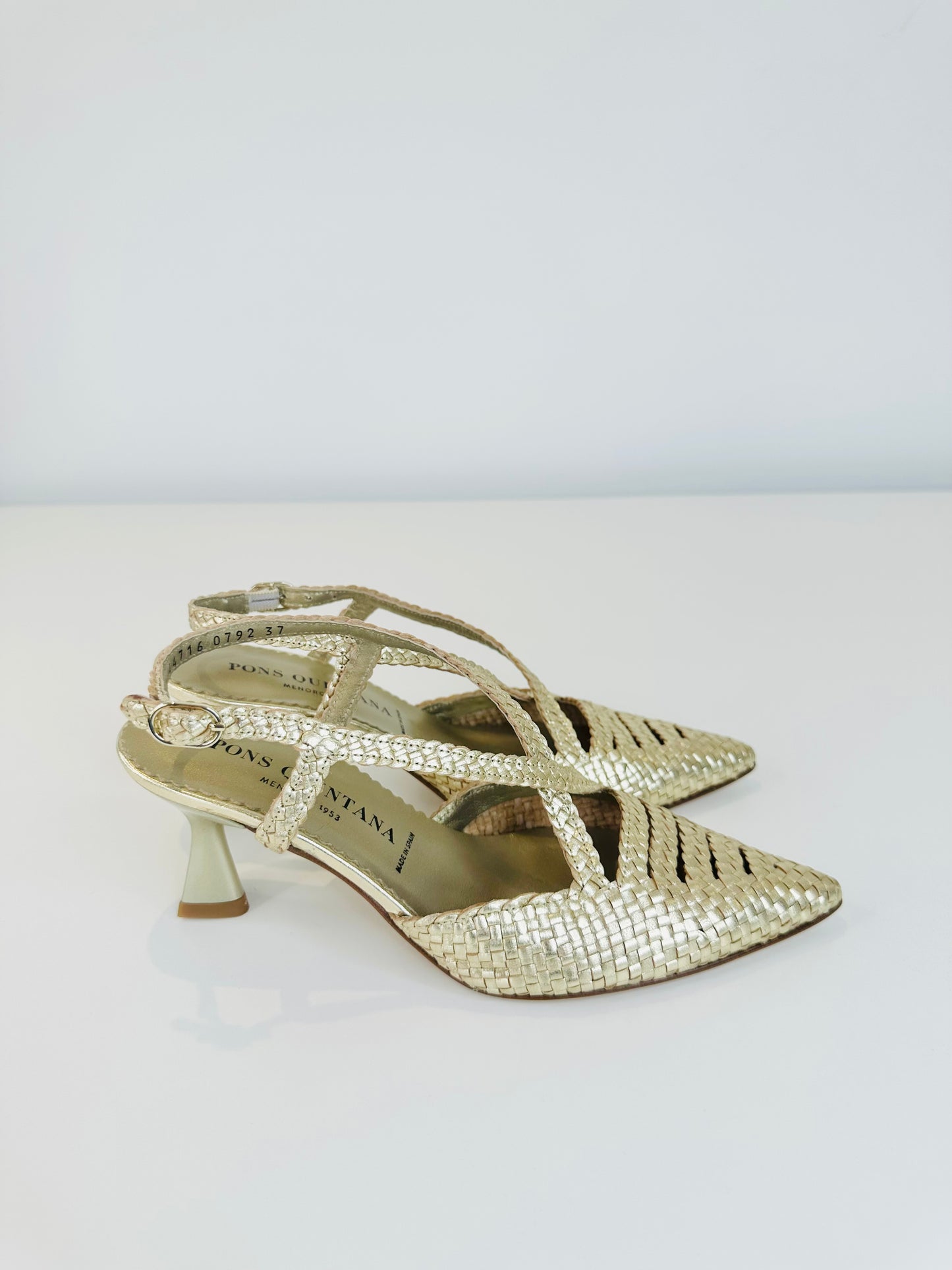 Malmo Woven Leather Heels  - Size 38