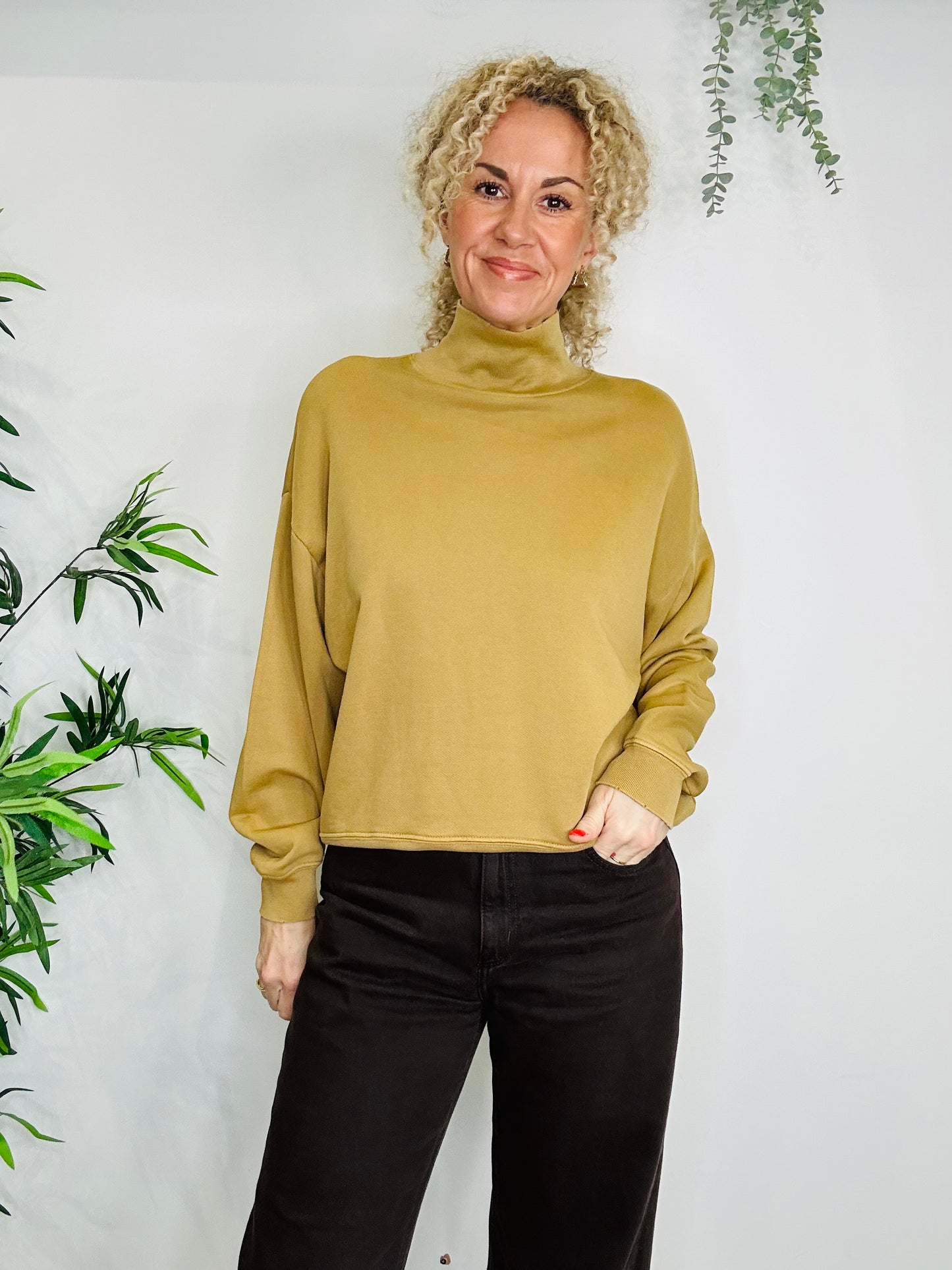 Funnel Neck Sweatshirt - Size S