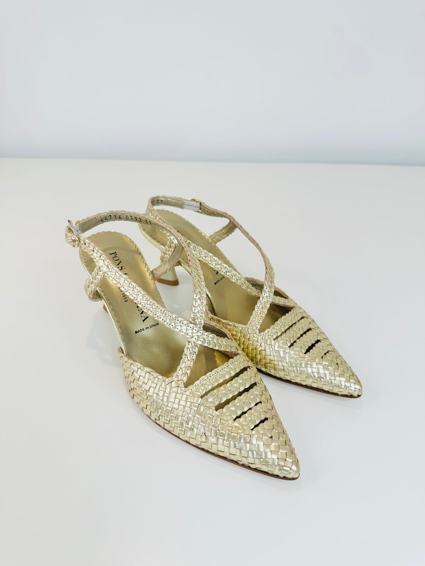 Malmo Woven Leather Heels  - Size 38