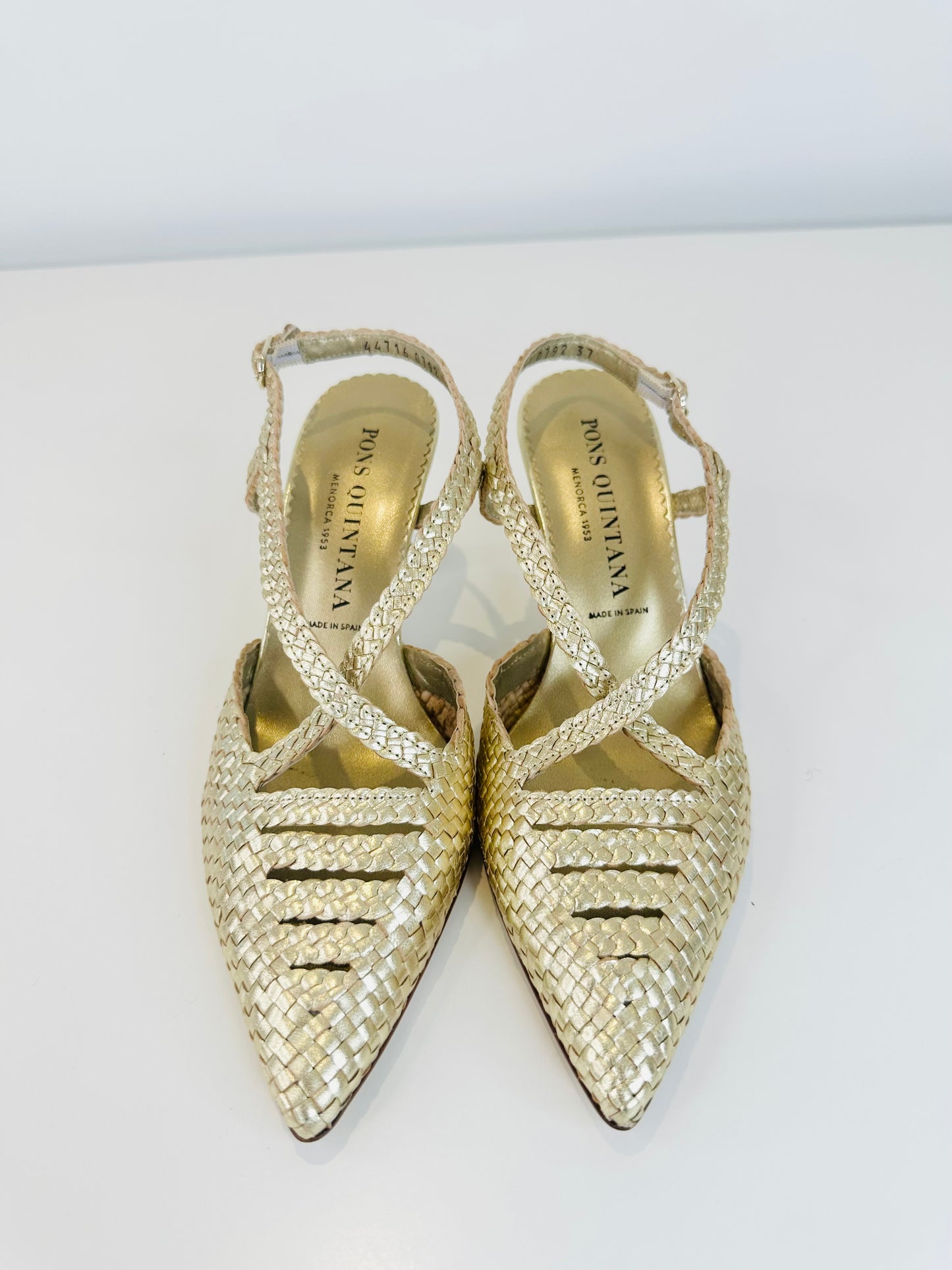 Malmo Woven Leather Heels  - Size 38