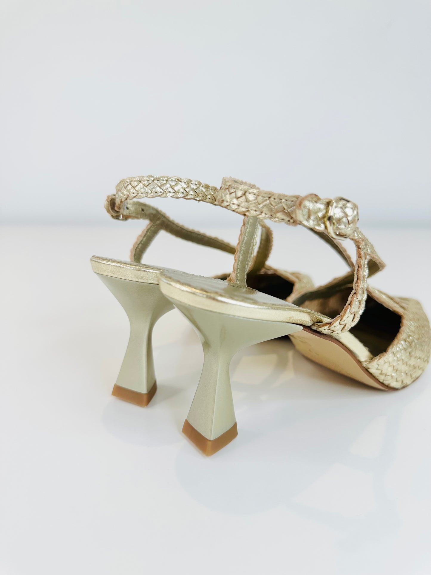 Malmo Woven Leather Heels  - Size 38