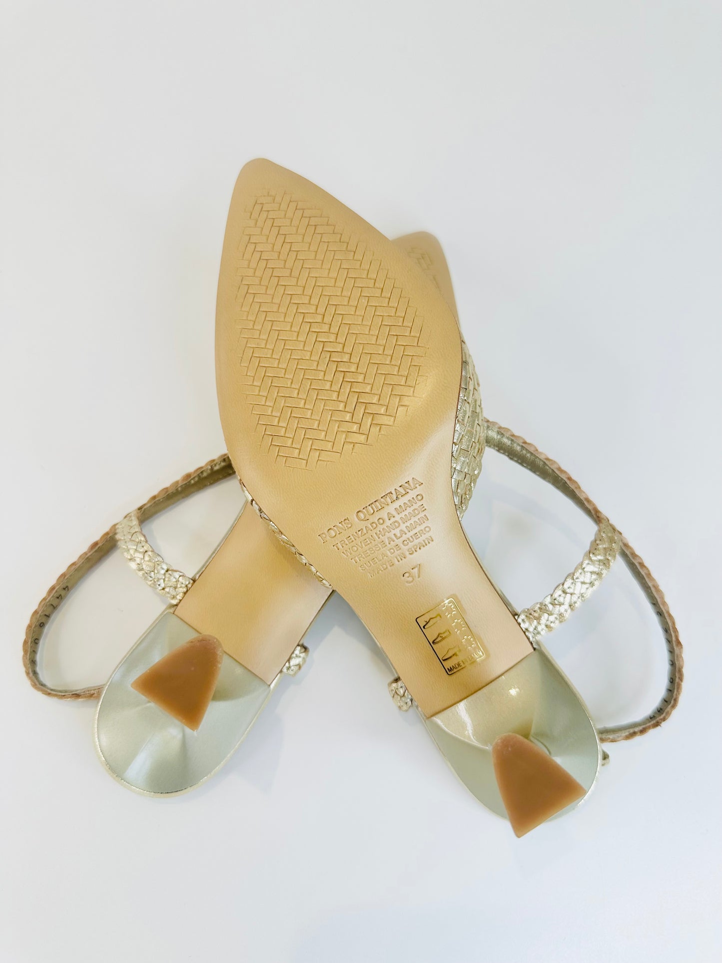 Malmo Woven Leather Heels  - Size 38