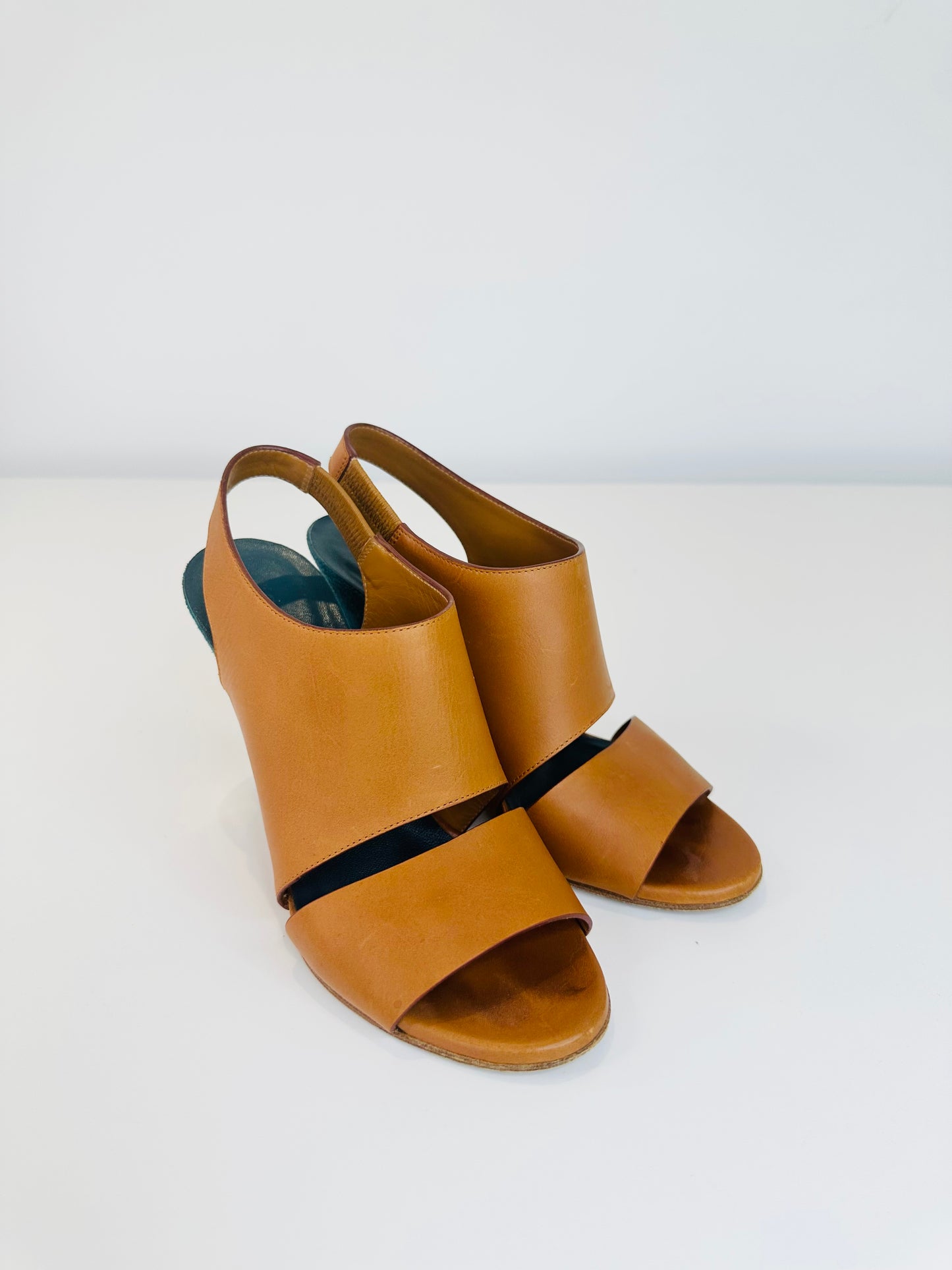 Leather Wedge Sandals - Size 37.5