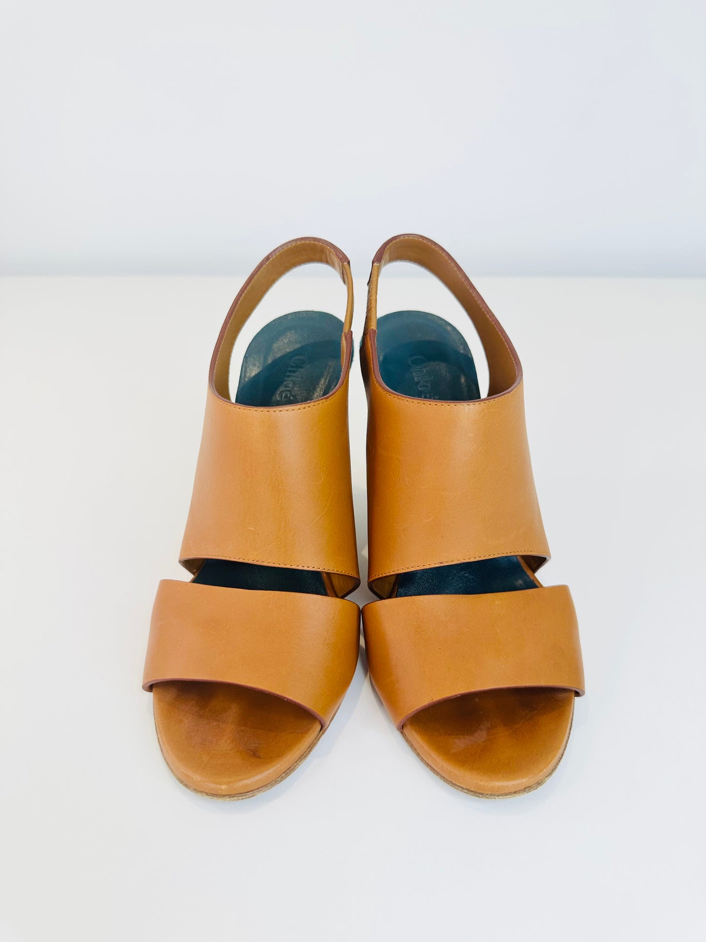 Leather Wedge Sandals - Size 37.5