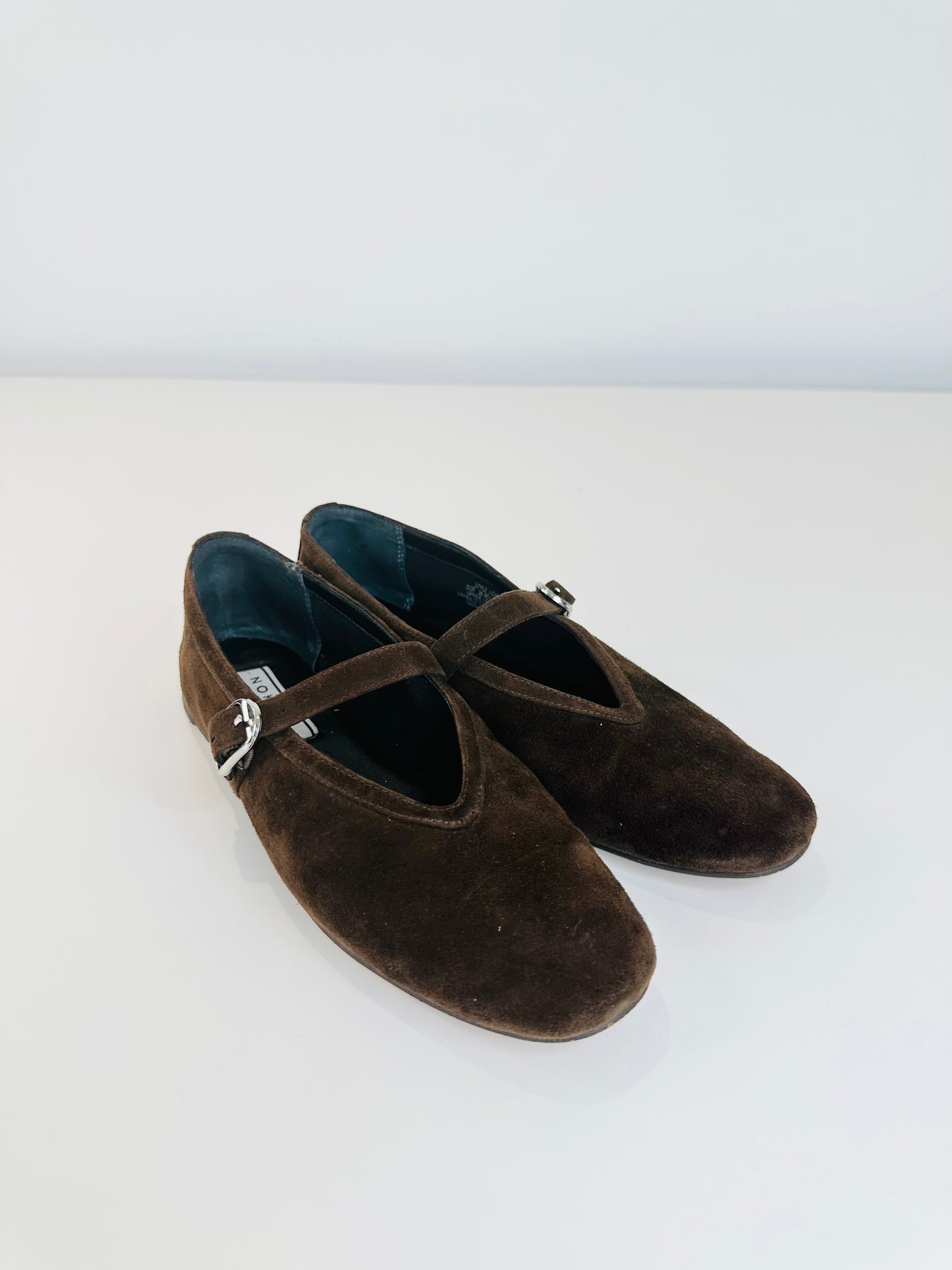 Suede Mary Janes - Size 36