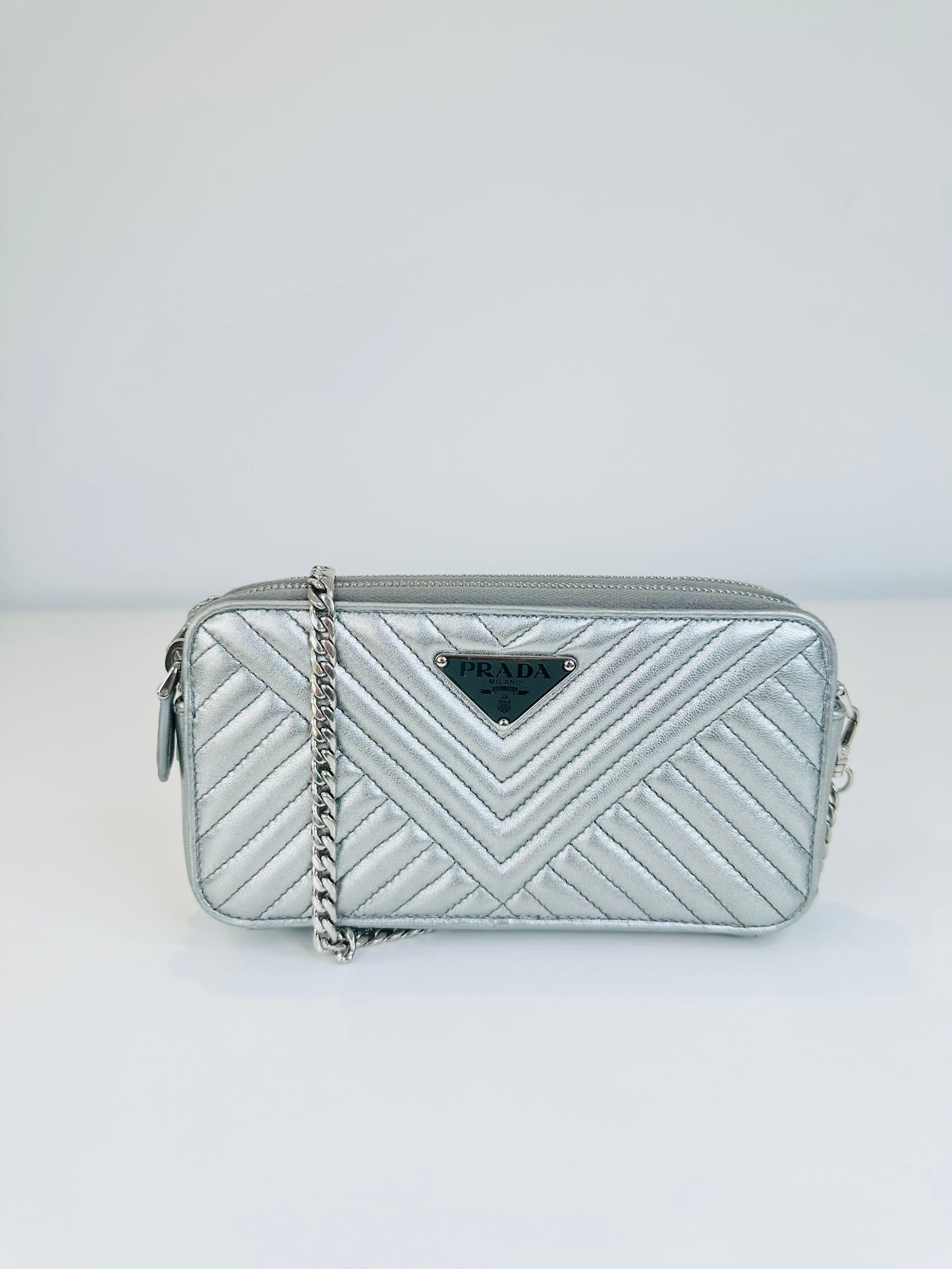 Leather Diagramme Mini Crossbody Bag