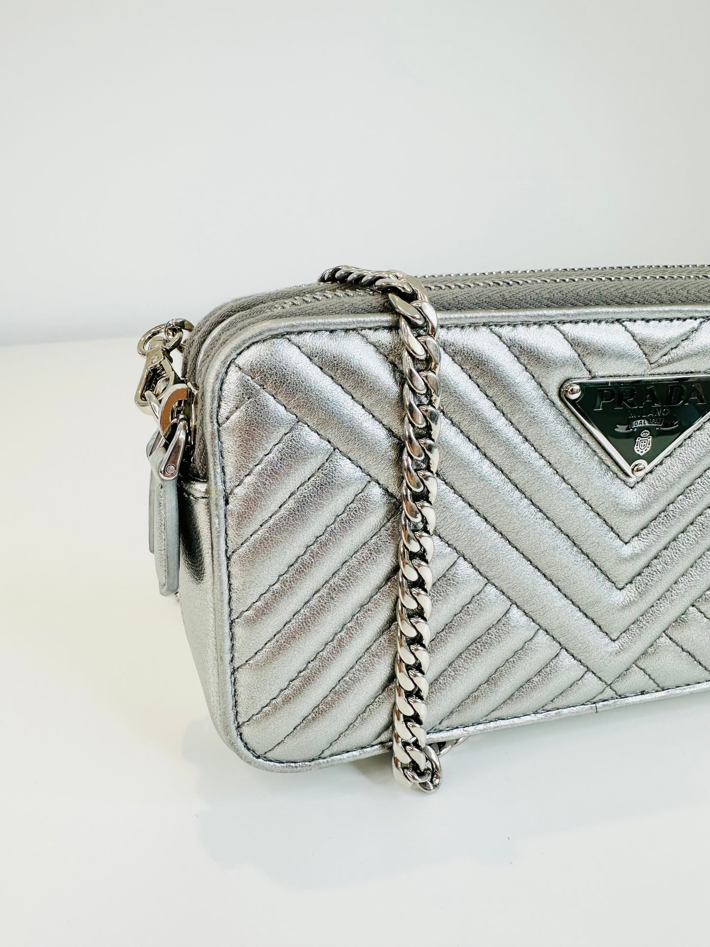 Leather Diagramme Mini Crossbody Bag