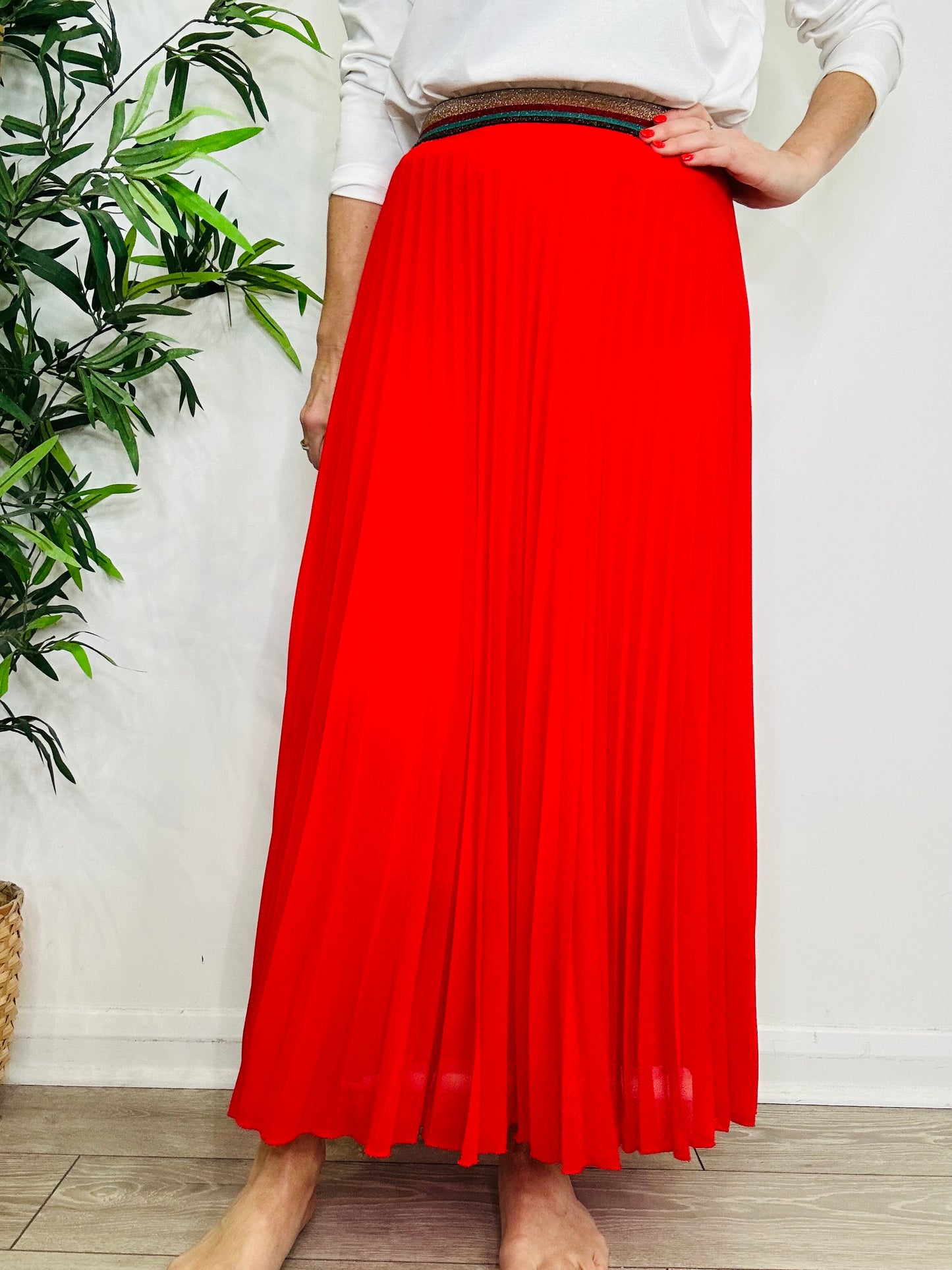 Pleated Maxi Skirt - Size 10