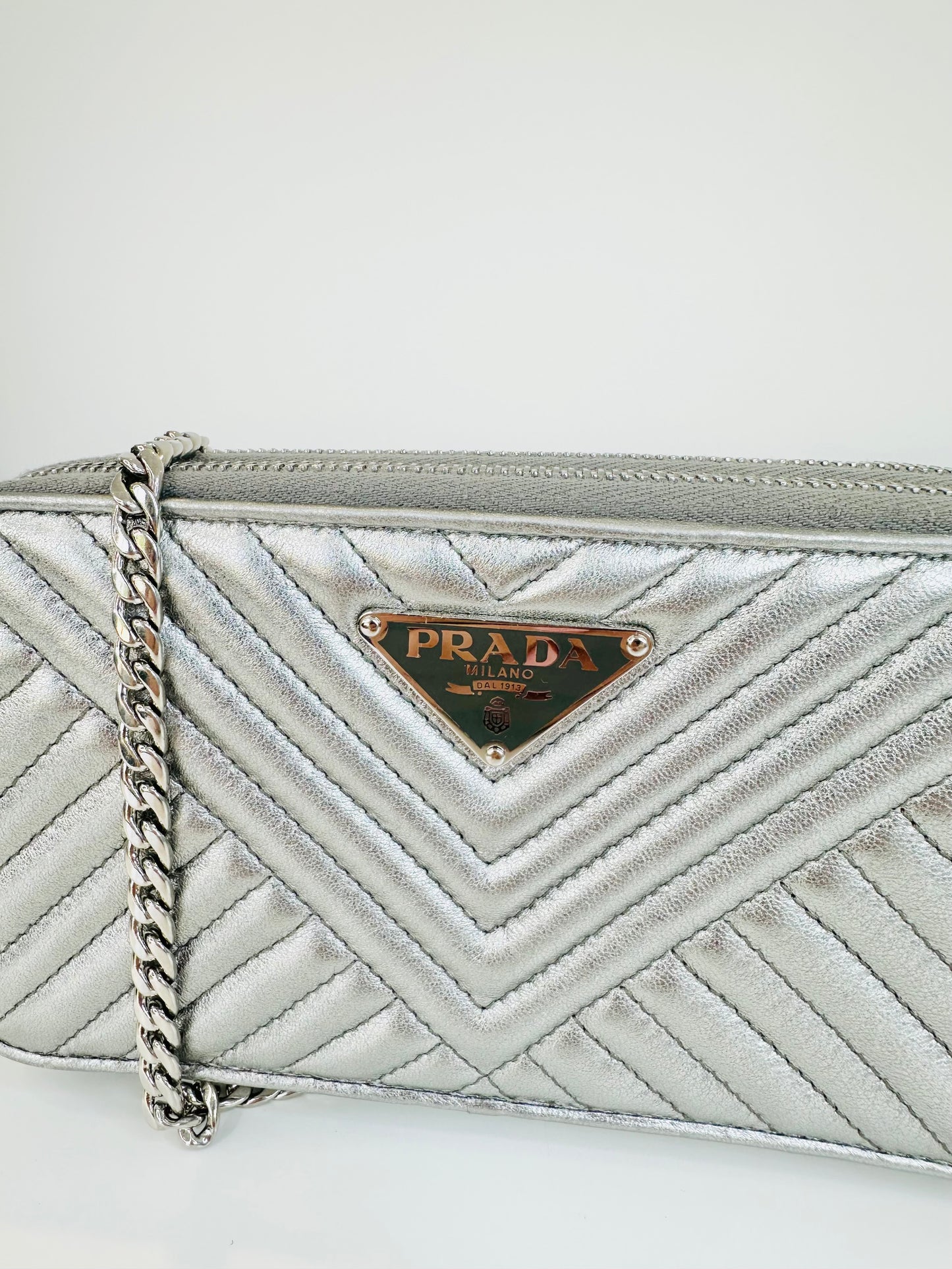 Leather Diagramme Mini Crossbody Bag