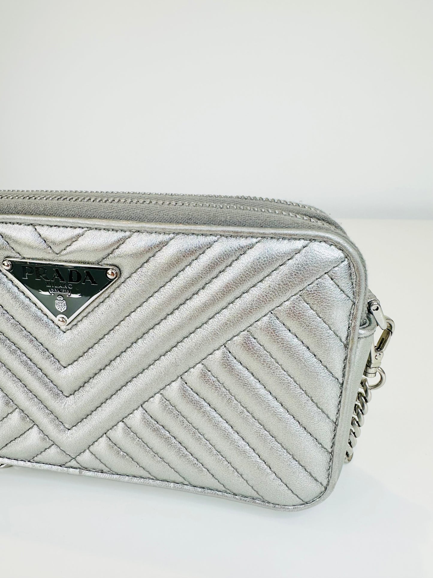 Leather Diagramme Mini Crossbody Bag