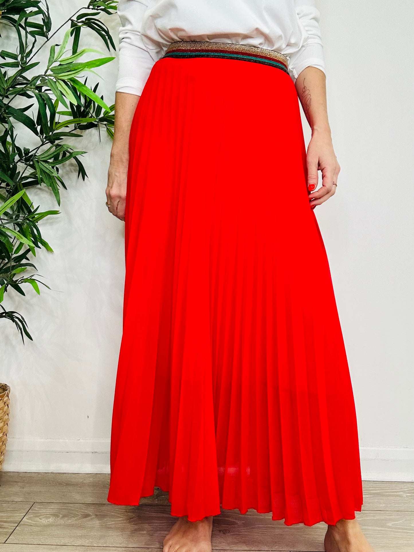 Pleated Maxi Skirt - Size 10