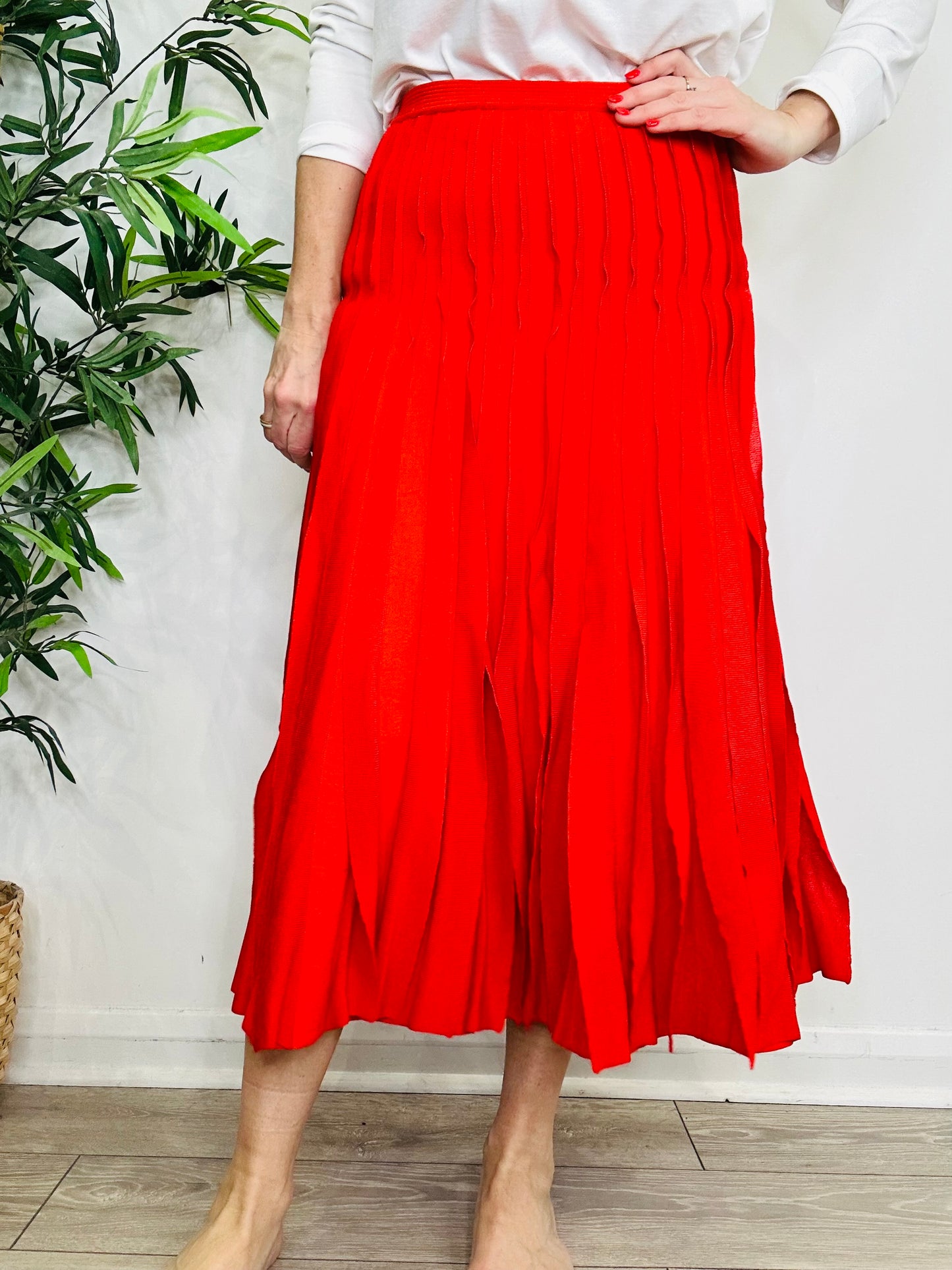 Pleated Knitted Skirt - Size S