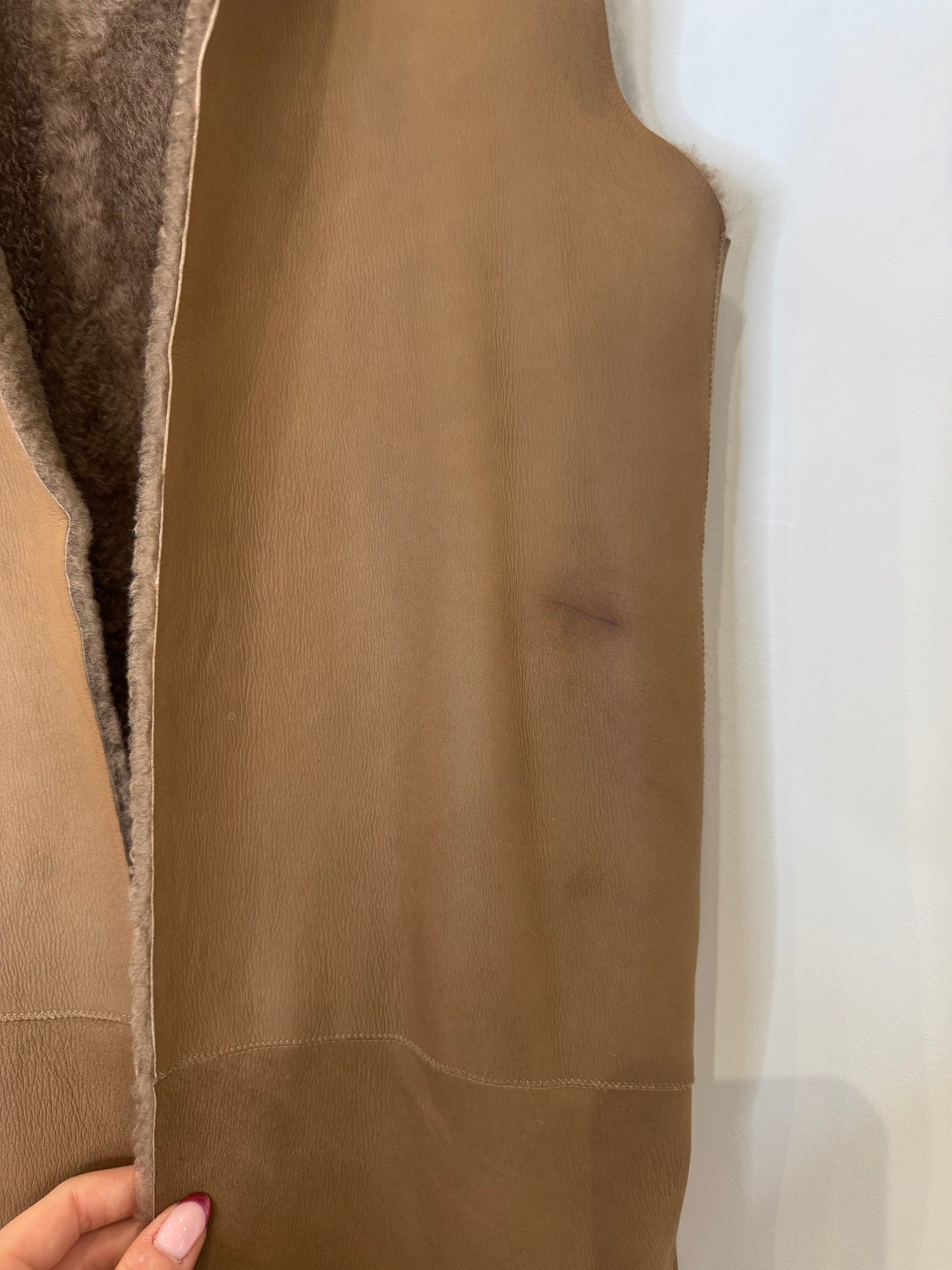 Reversible Sheepskin Gilet - Size S