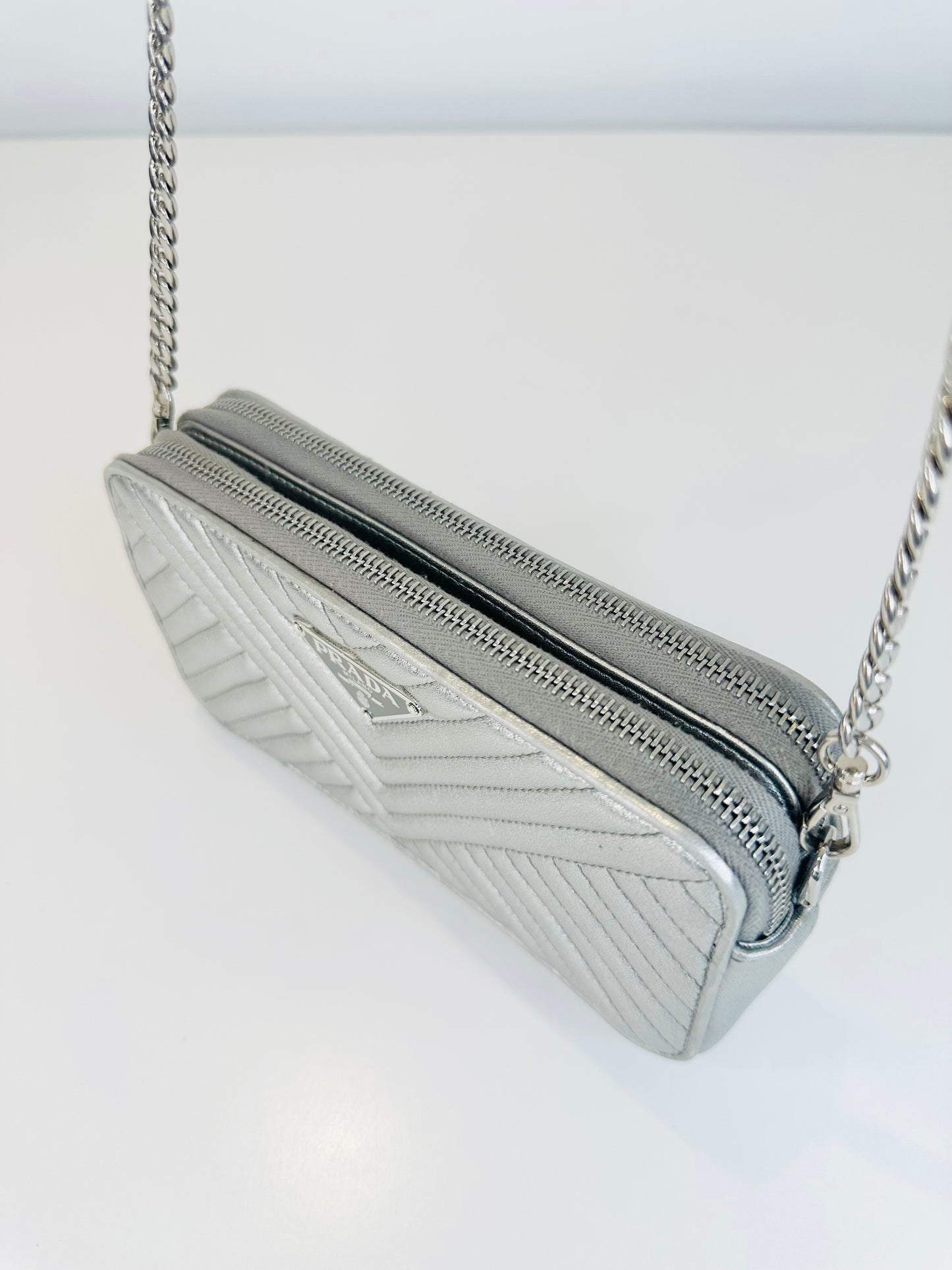 Leather Diagramme Mini Crossbody Bag