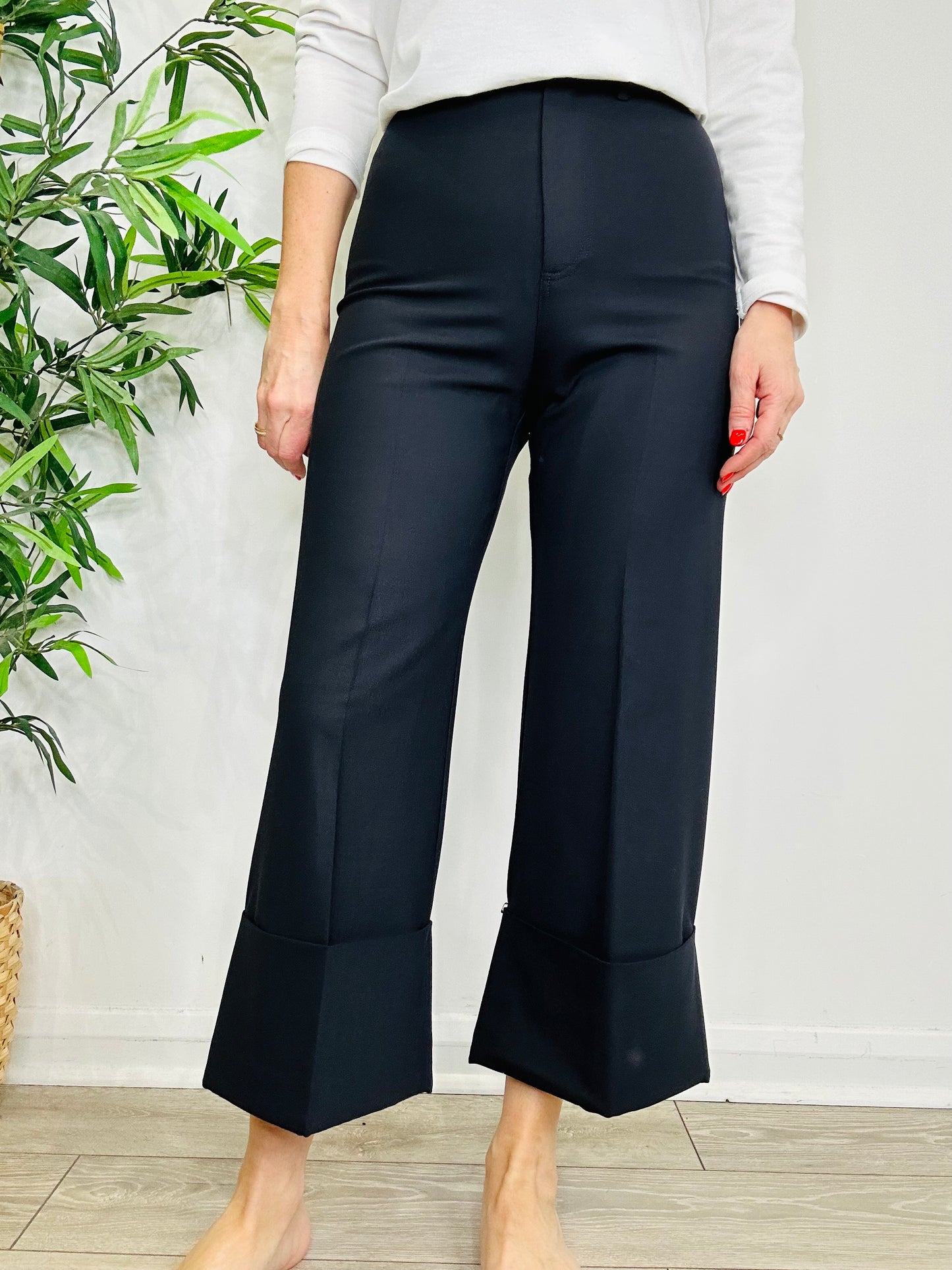 Straight Leg Trousers - Size 10