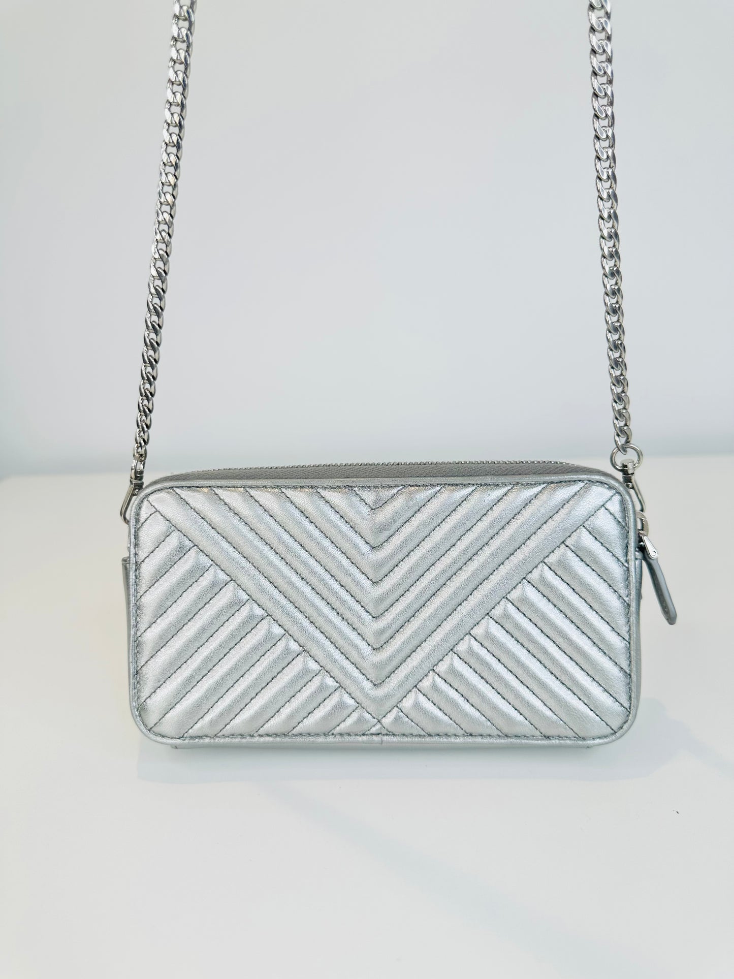 Leather Diagramme Mini Crossbody Bag