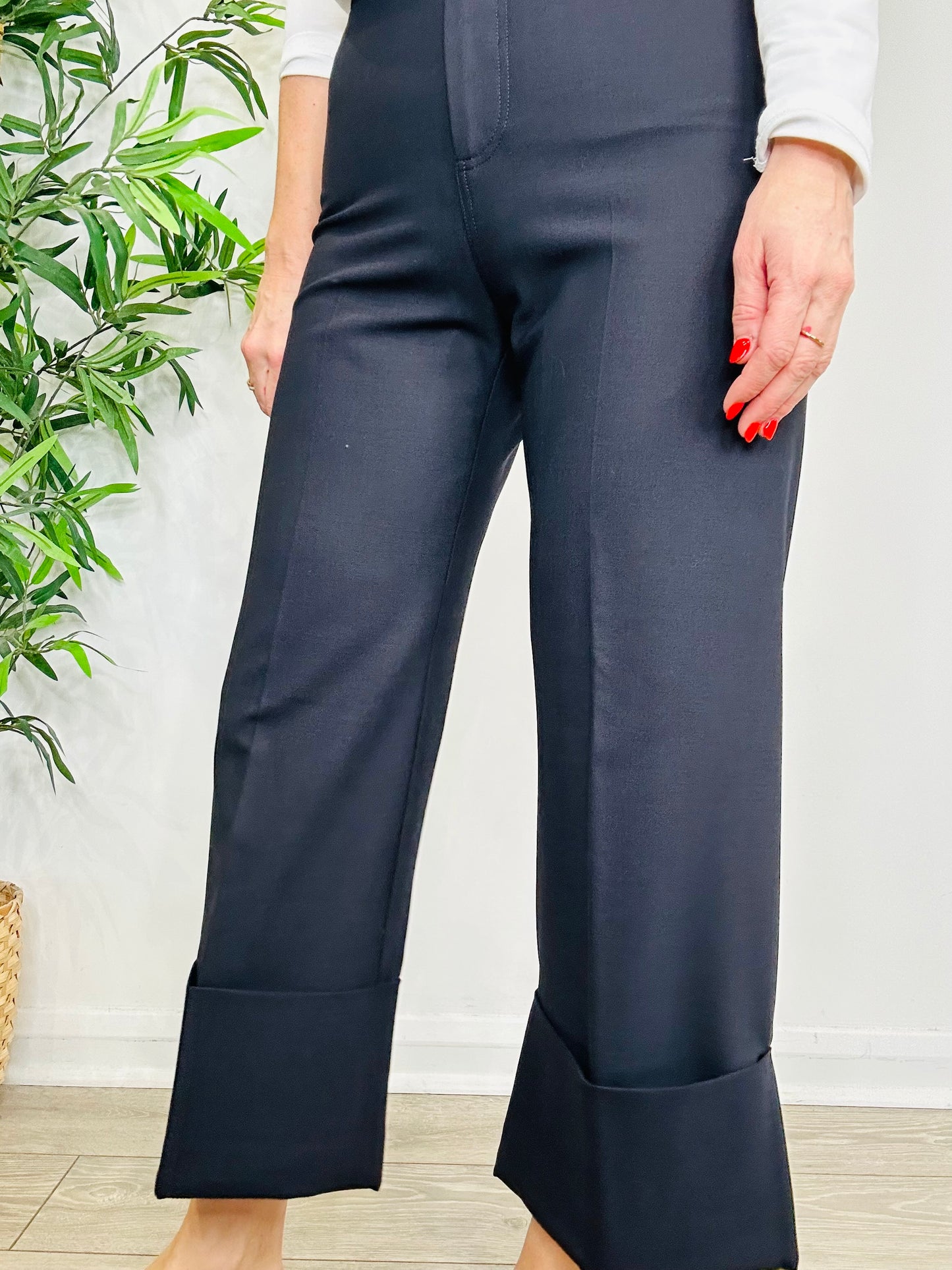 Straight Leg Trousers - Size 10