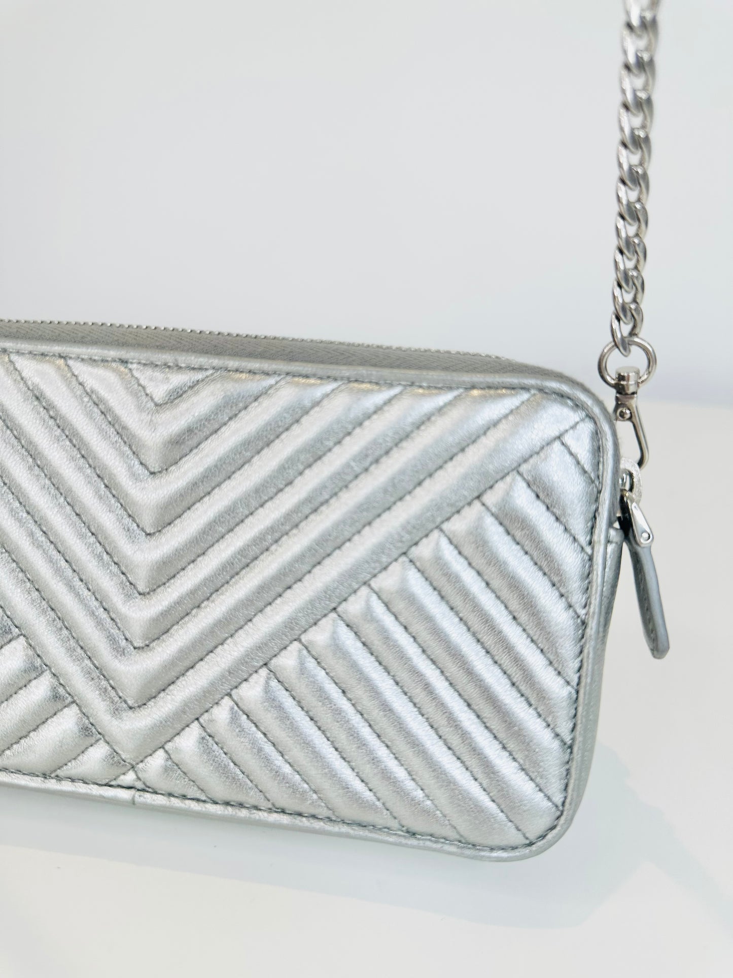 Leather Diagramme Mini Crossbody Bag