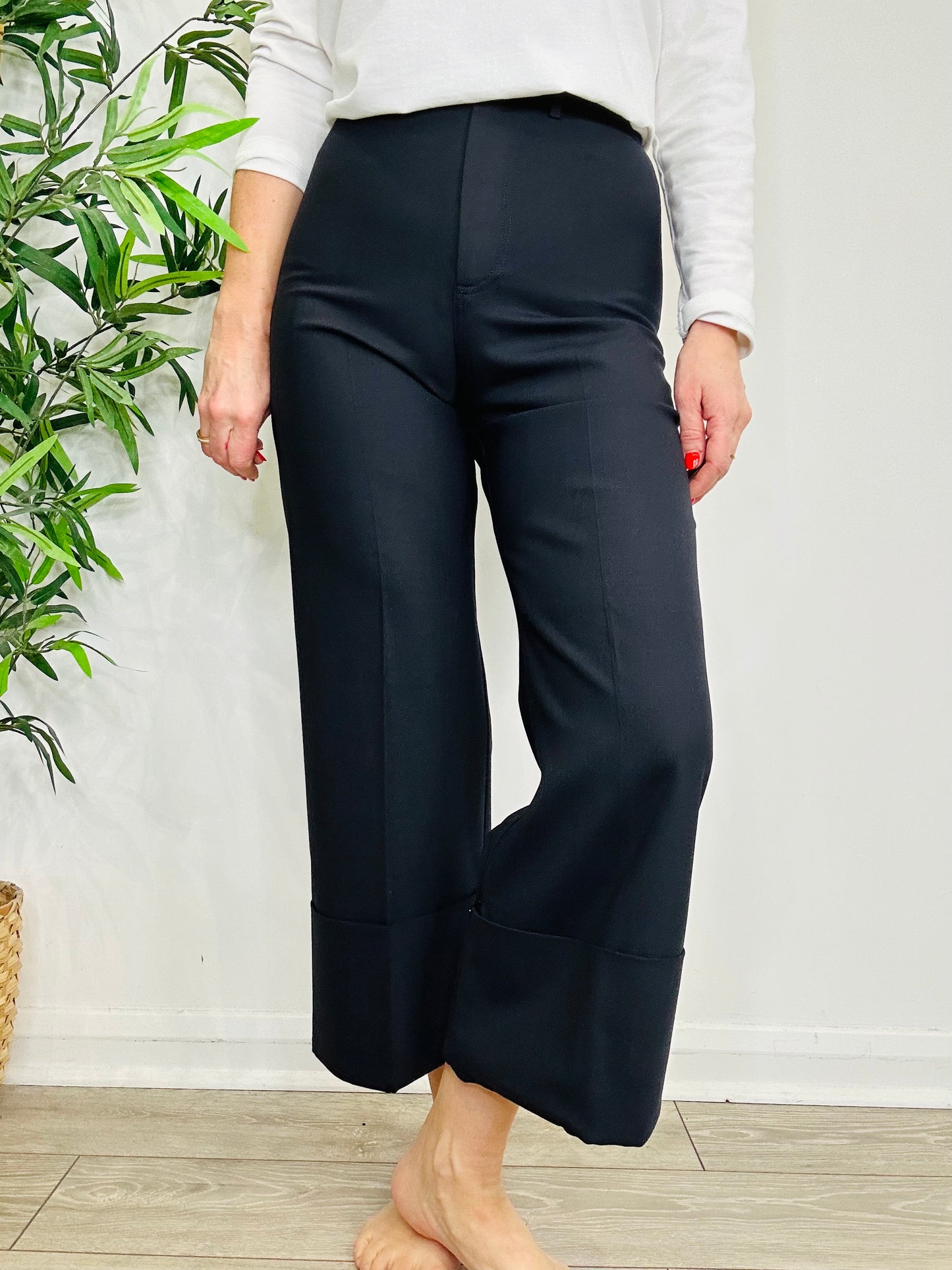 Straight Leg Trousers - Size 10