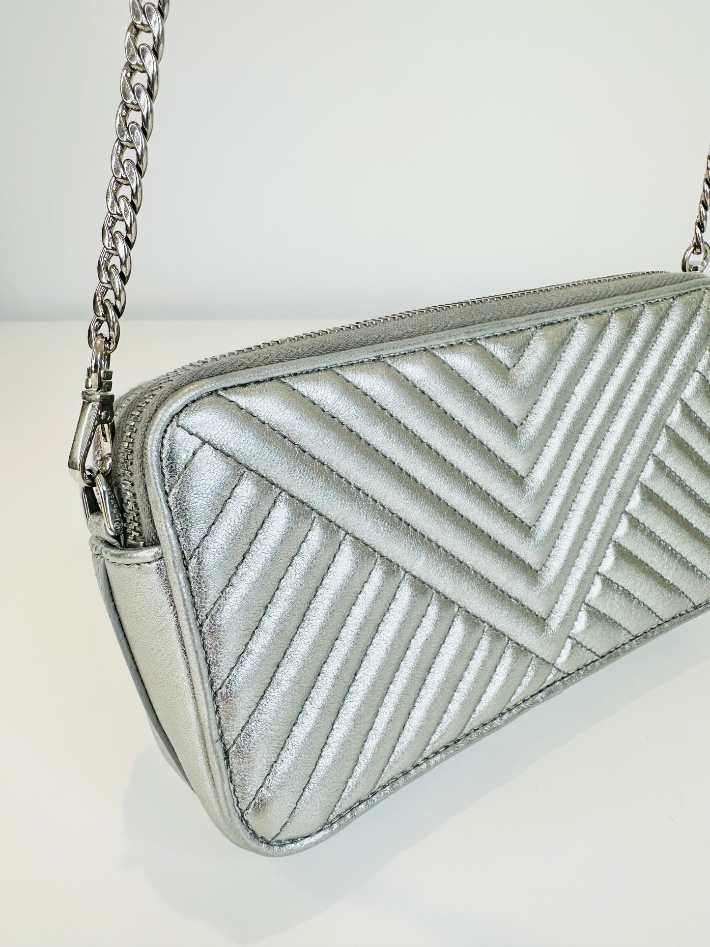 Leather Diagramme Mini Crossbody Bag
