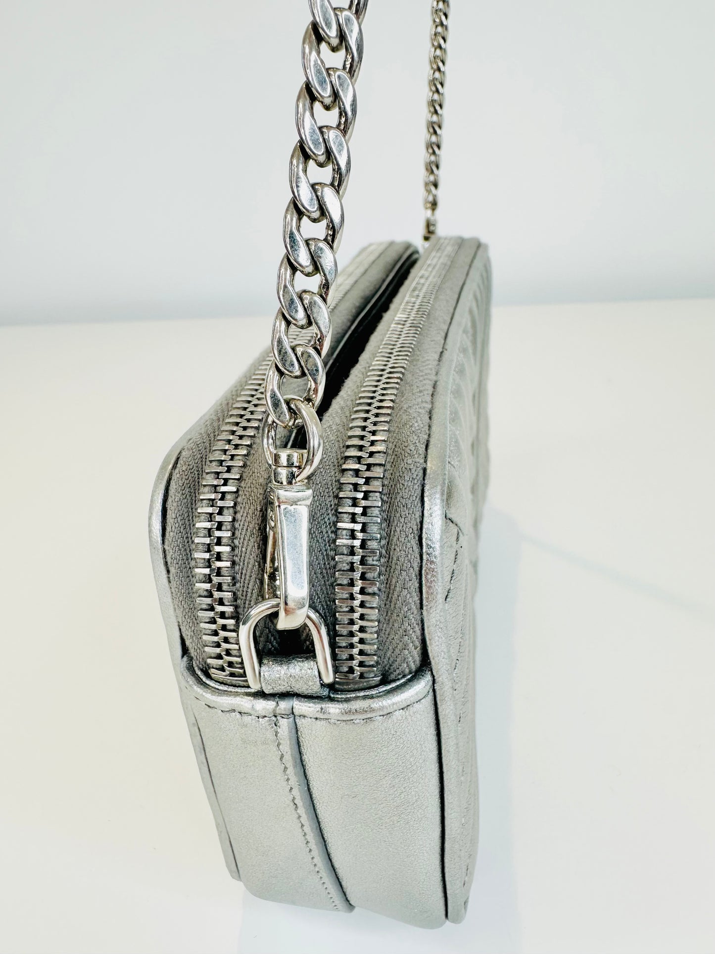 Leather Diagramme Mini Crossbody Bag