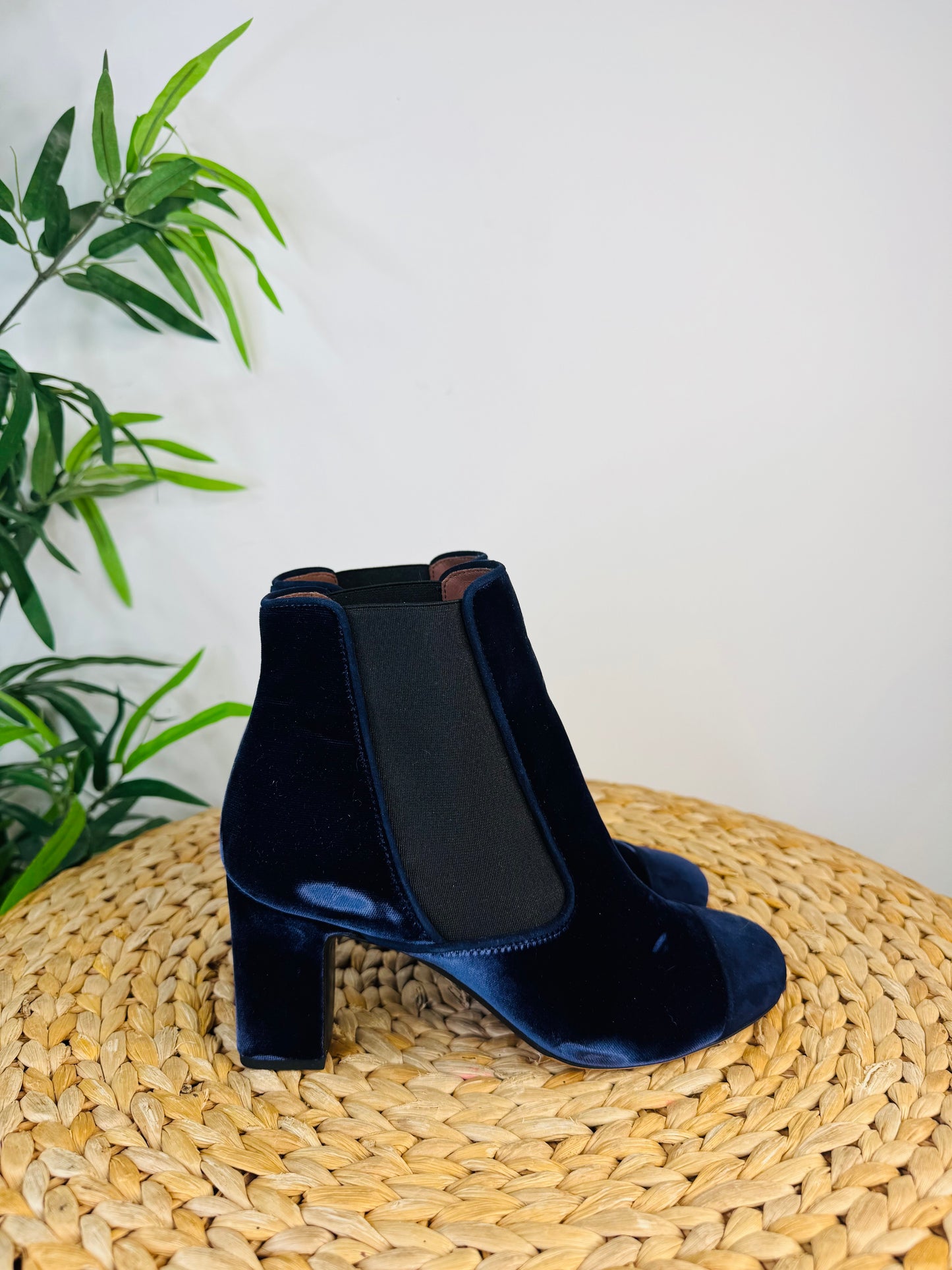 Velvet Ankle Boots - Size 39