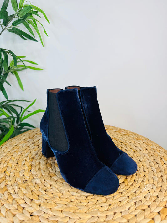Velvet Ankle Boots - Size 39