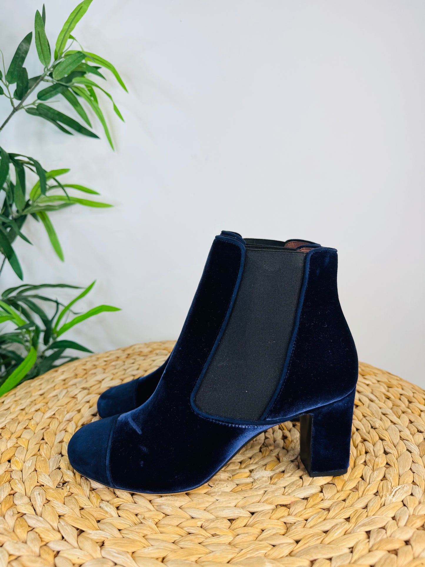 Velvet Ankle Boots - Size 39