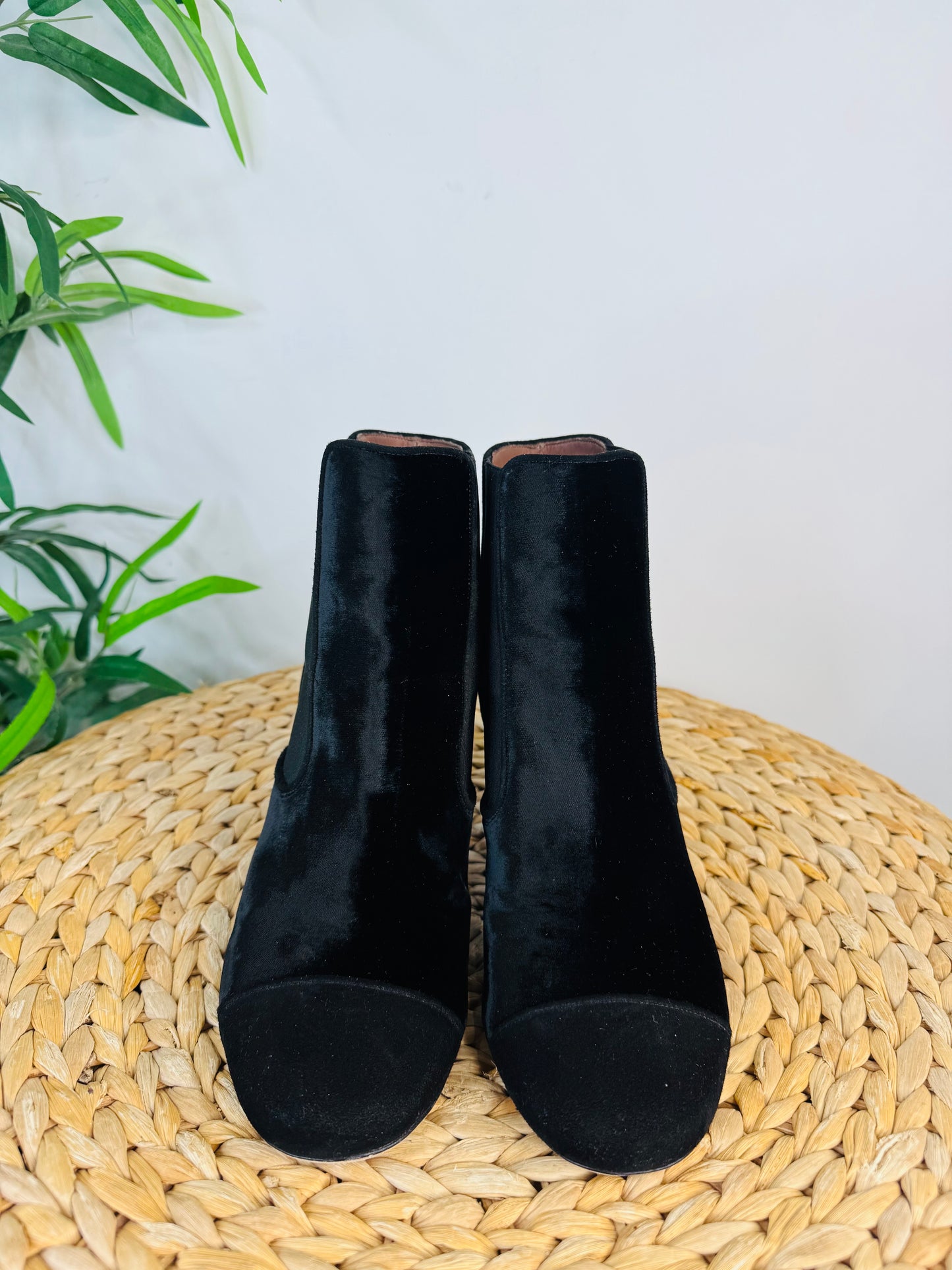 Velvet Ankle Boots - Size 39