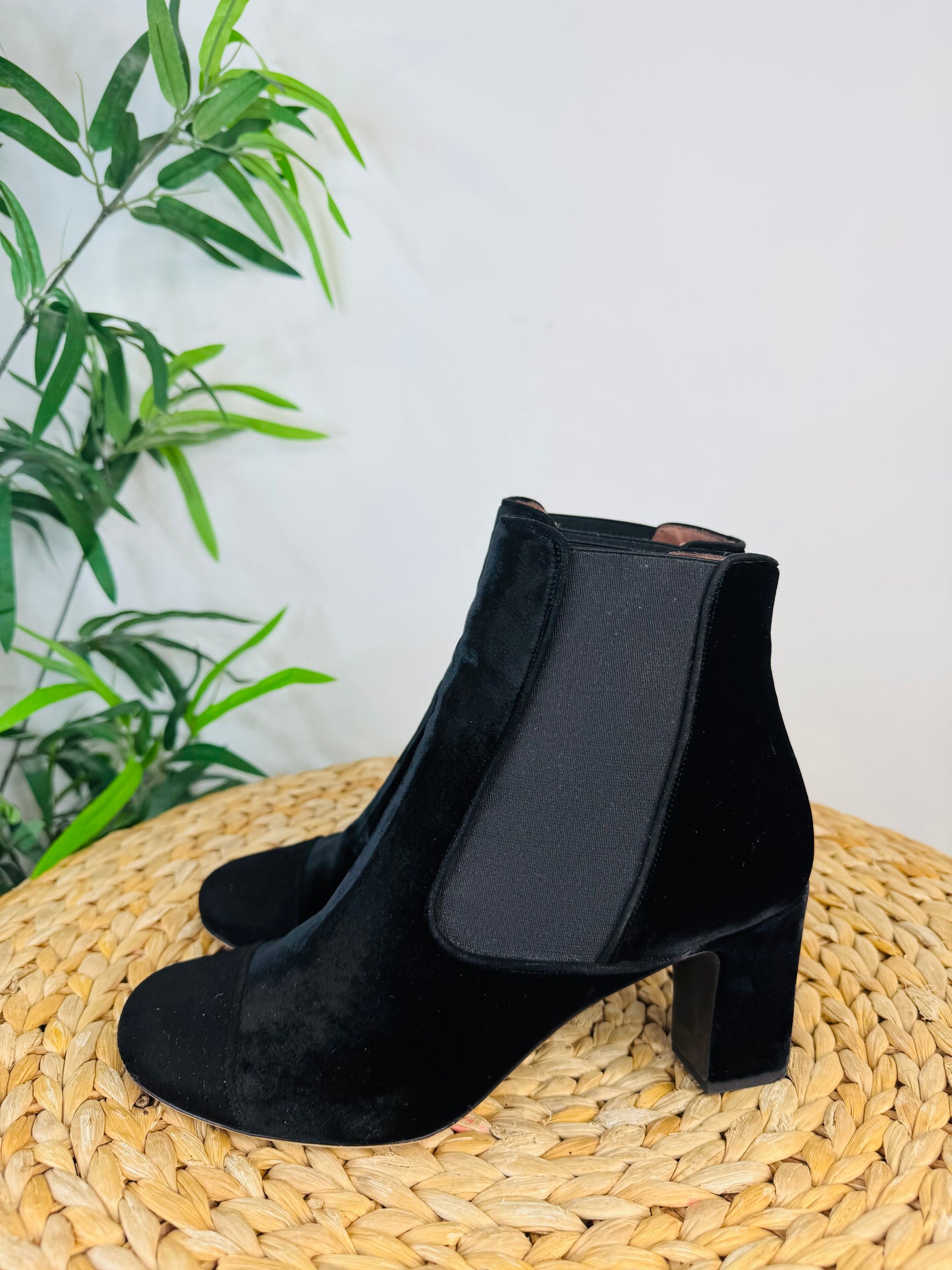 Velvet Ankle Boots - Size 39