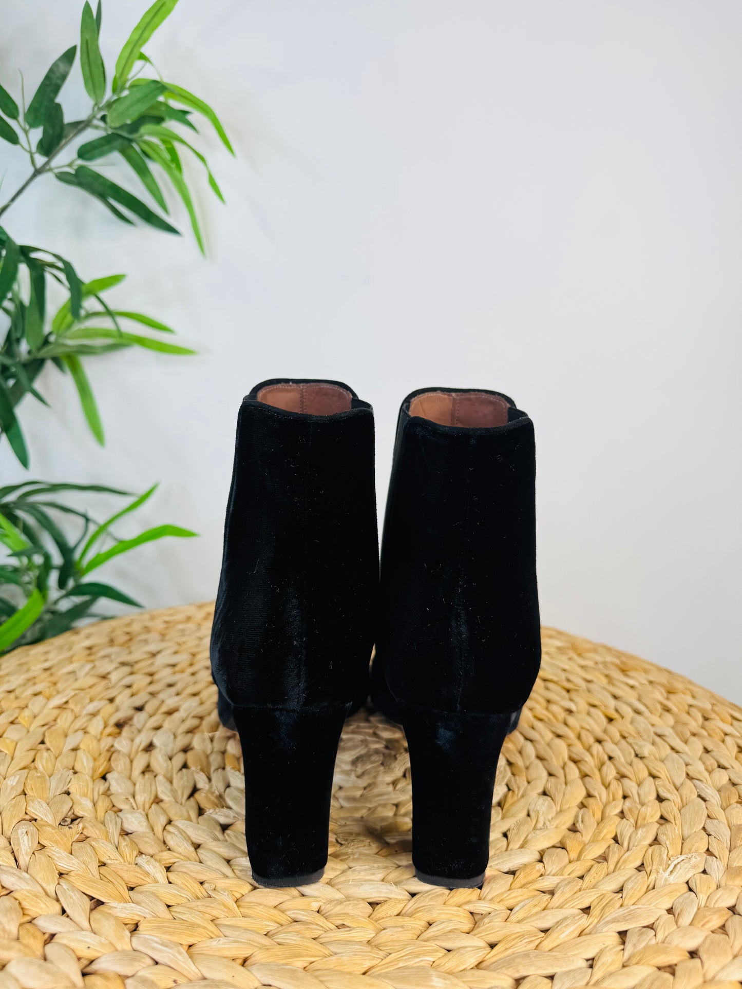 Velvet Ankle Boots - Size 39