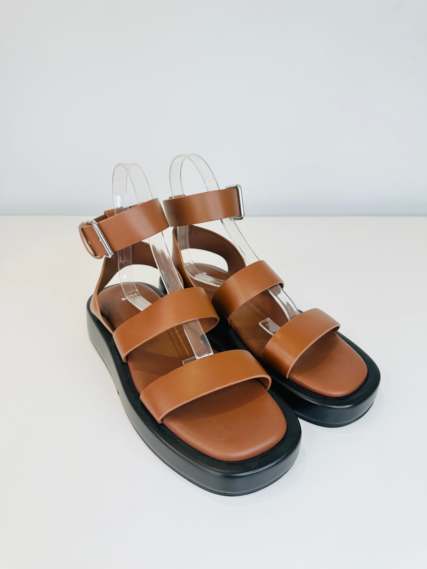 Platform Leather Sandals - Size 41