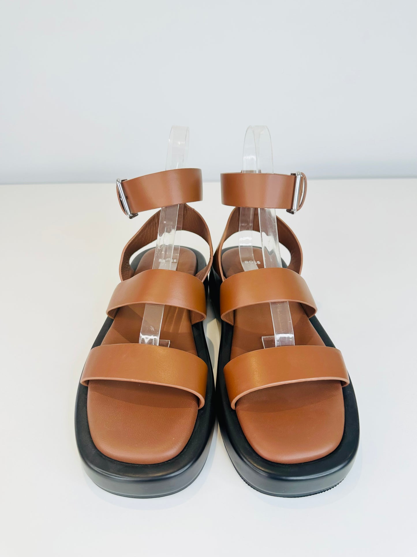 Platform Leather Sandals - Size 41
