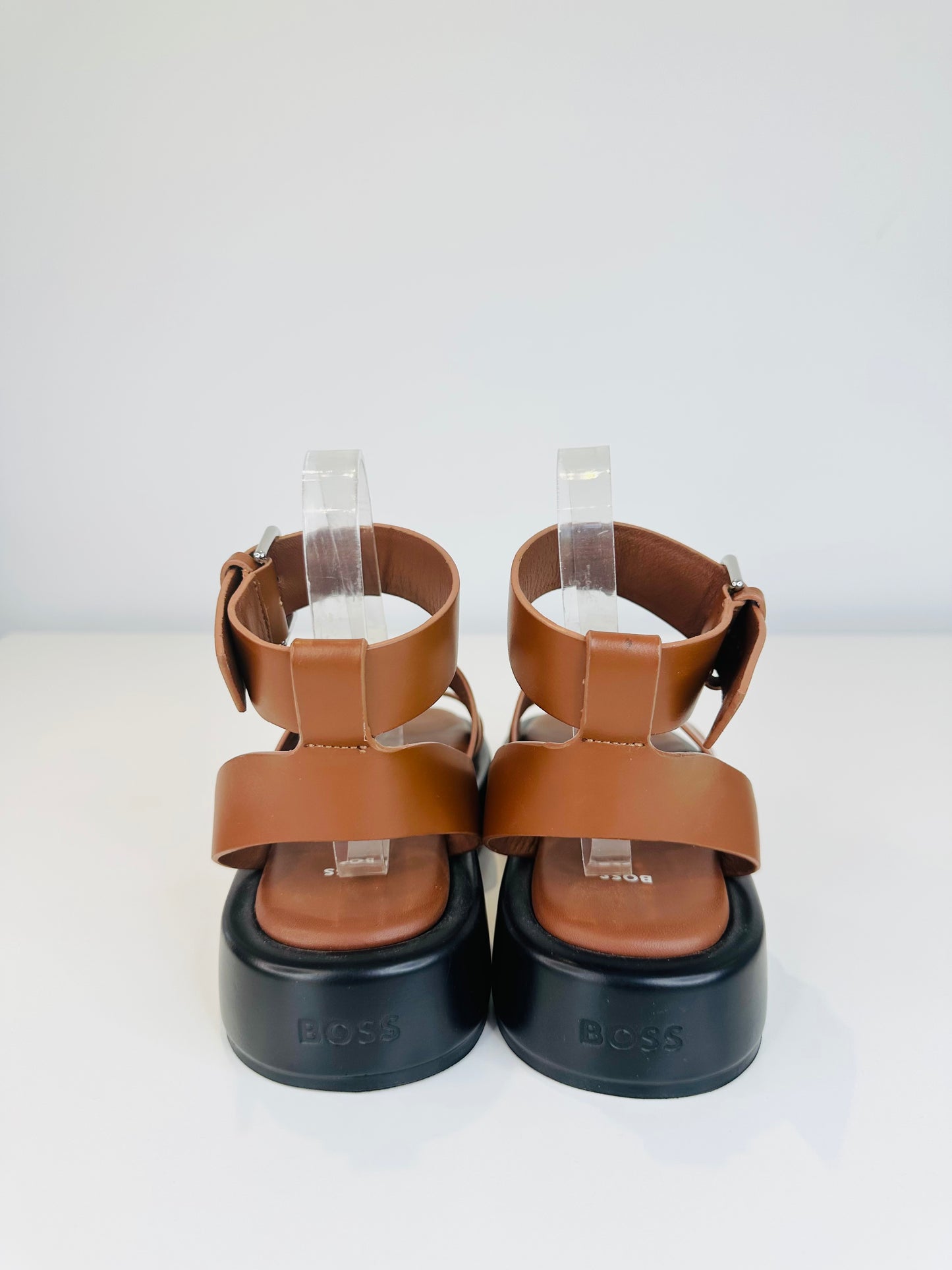 Platform Leather Sandals - Size 41