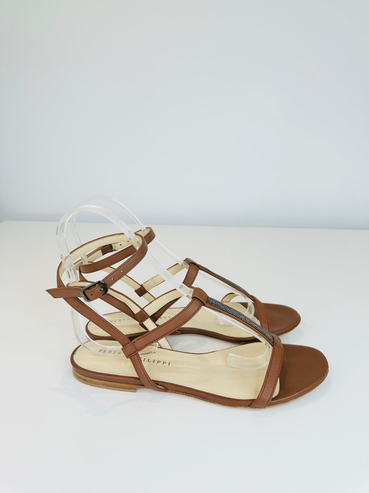 Leather Sandals - Size 39